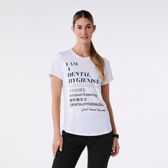 Dental Hygienist Short-Sleeve Underscrub - White