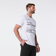 Nurse Practitioner Short-Sleeve Underscrub - White