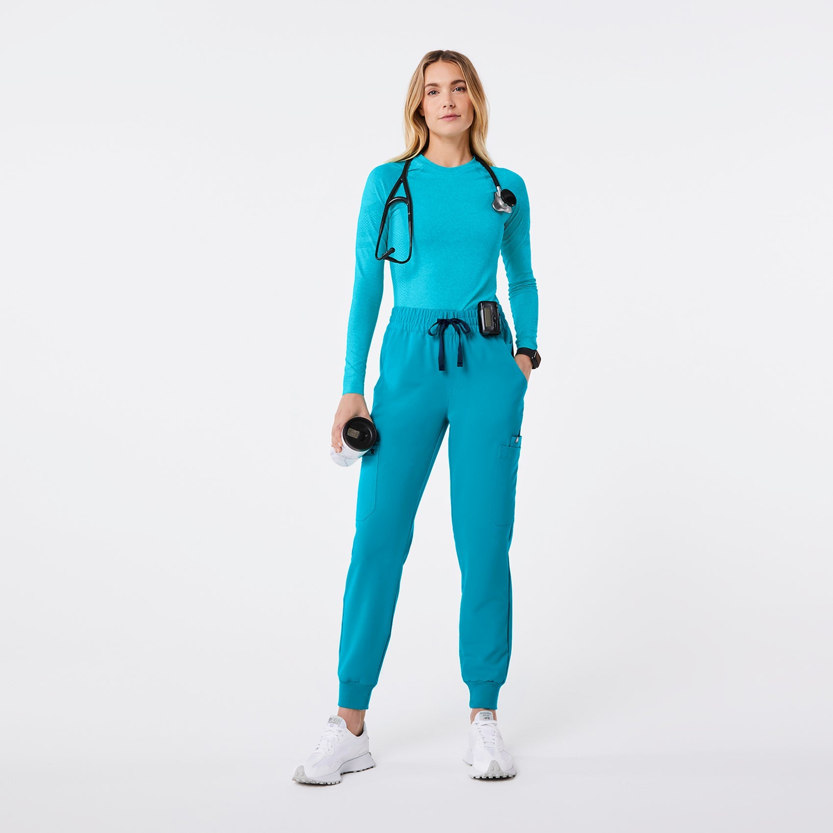 Uman High-Rise Jogger Scrub Pant - Teal