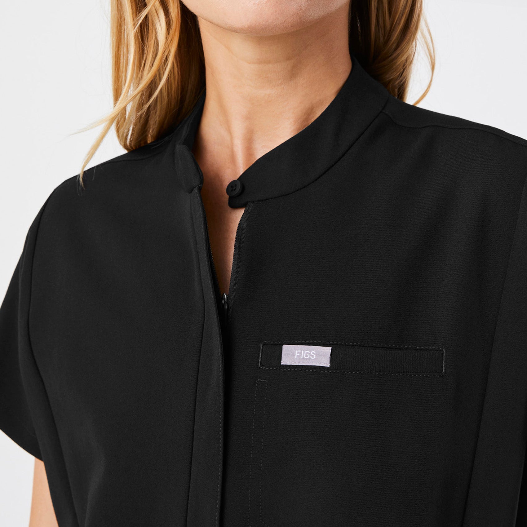 Montex Relaxed Scrub Top - Black