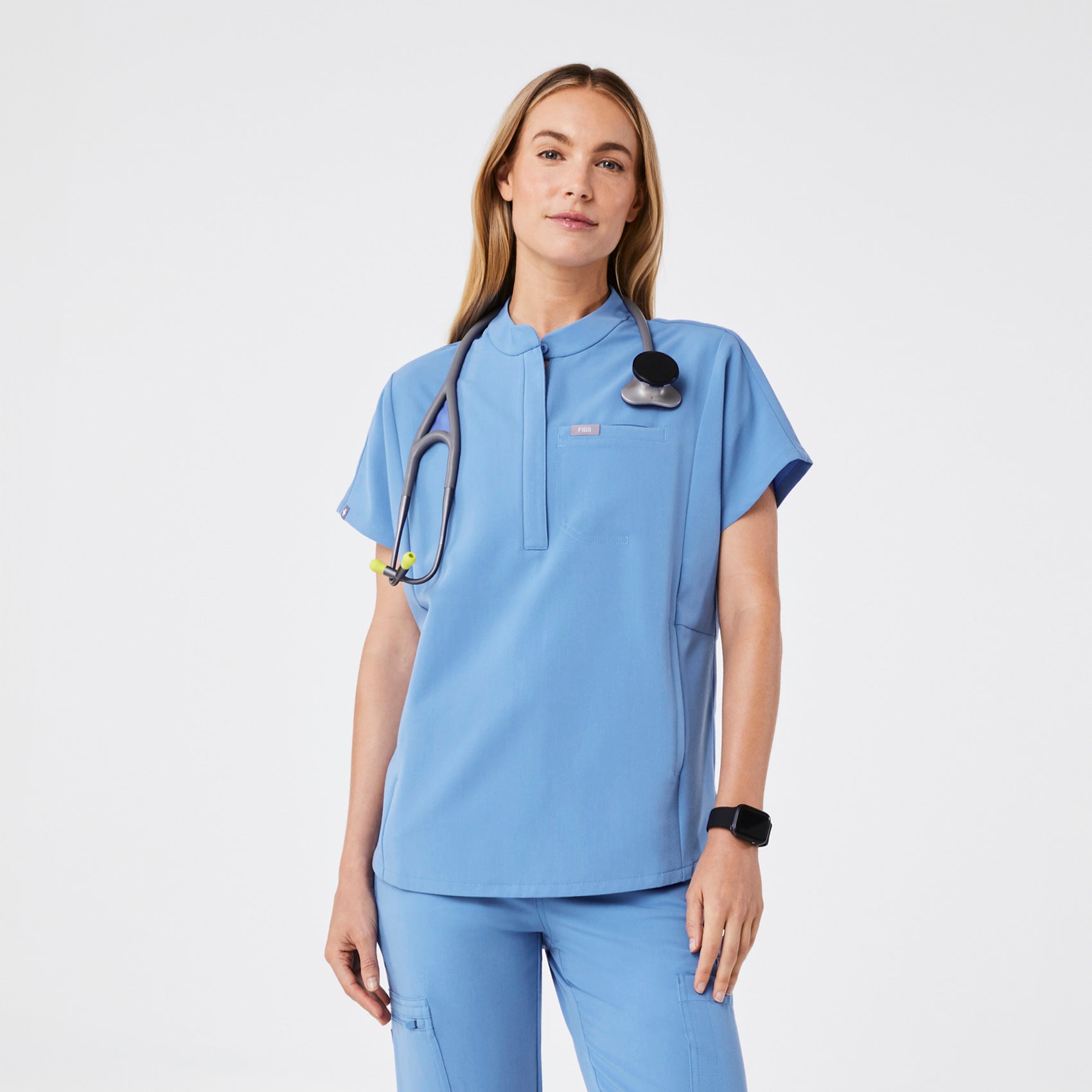 Montex Relaxed Scrub Top - Ceil Blue