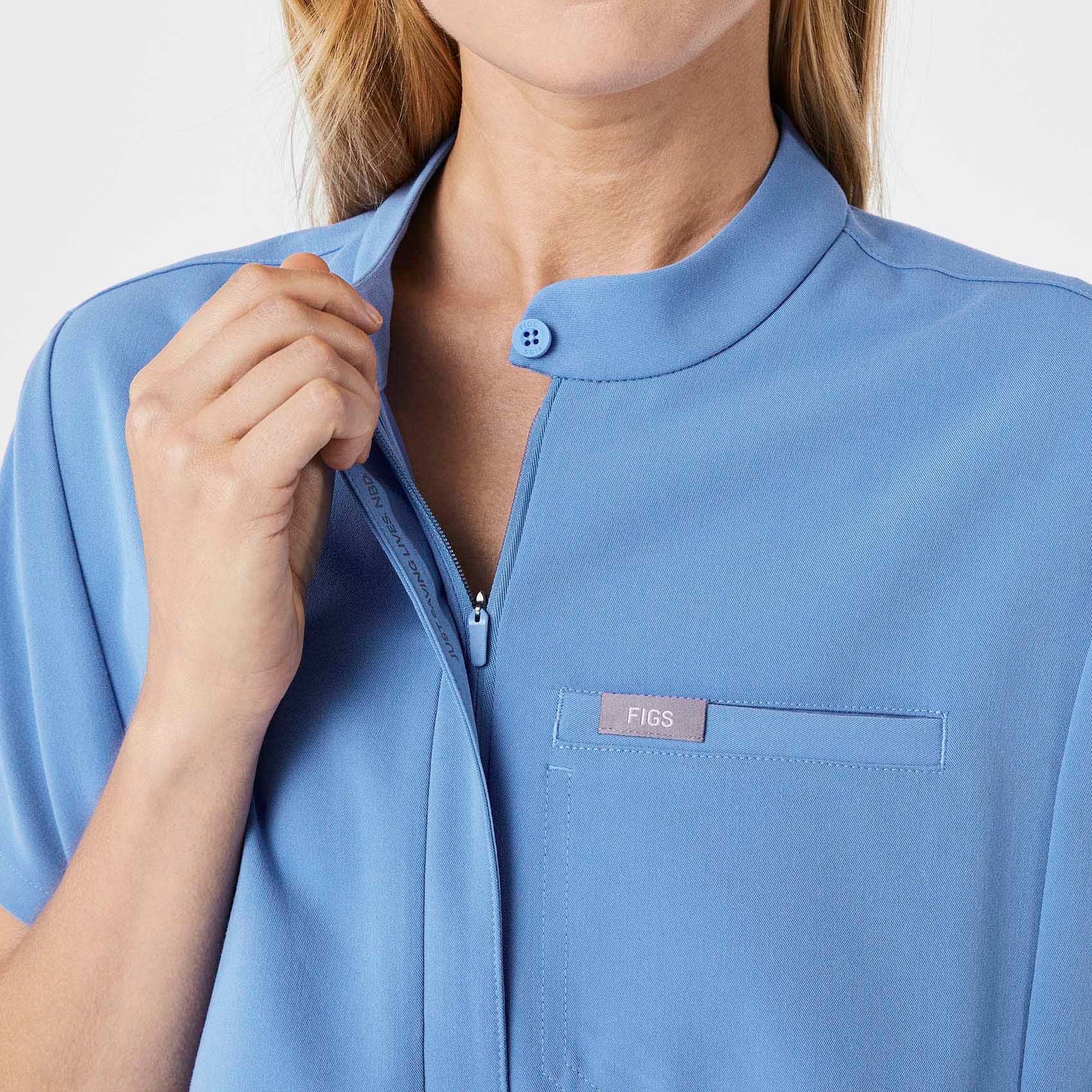 Montex Relaxed Scrub Top - Ceil Blue