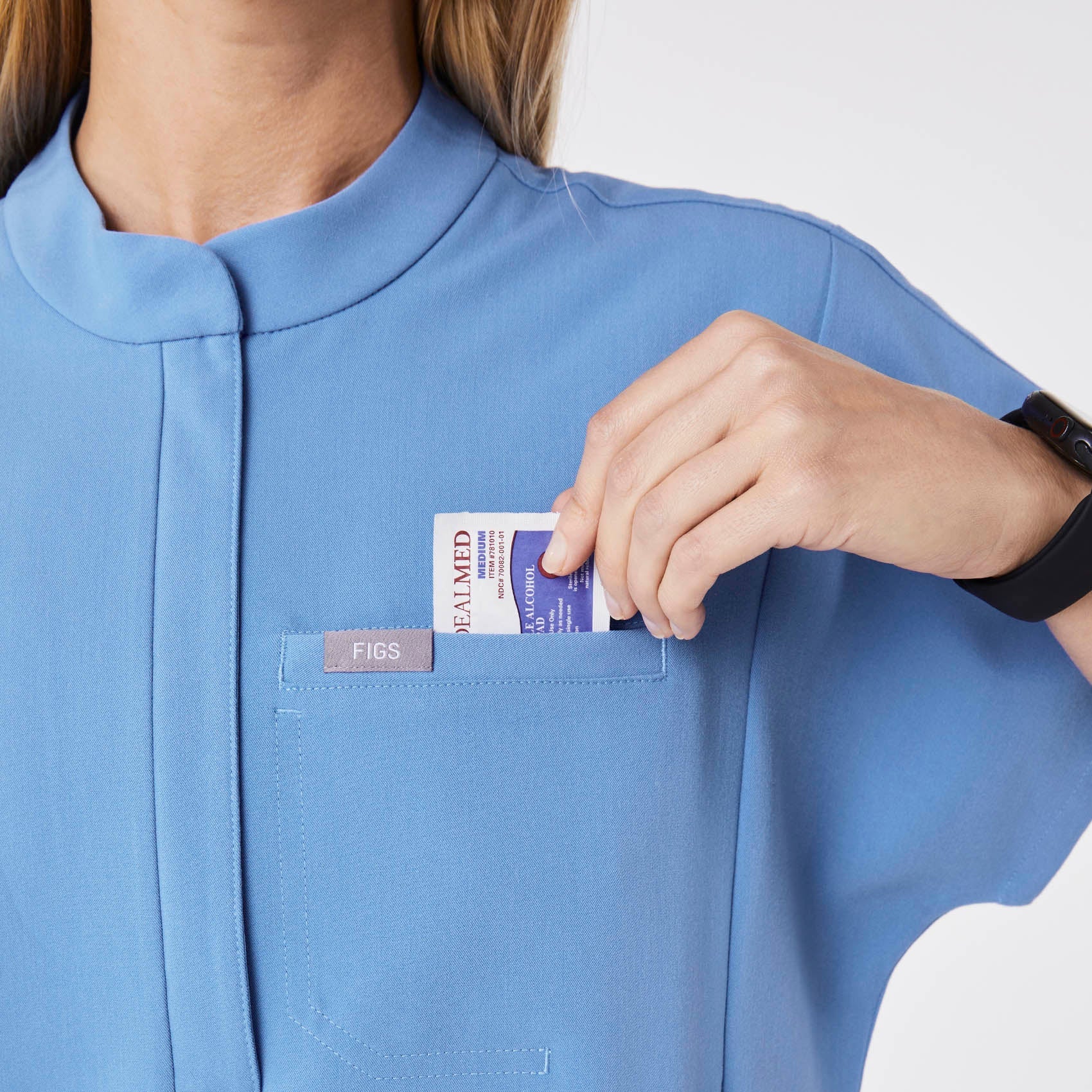 Montex Relaxed Scrub Top - Ceil Blue