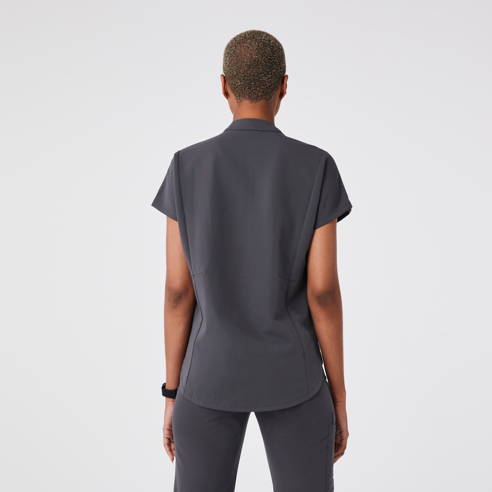 Montex Relaxed Scrub Top - Charcoal