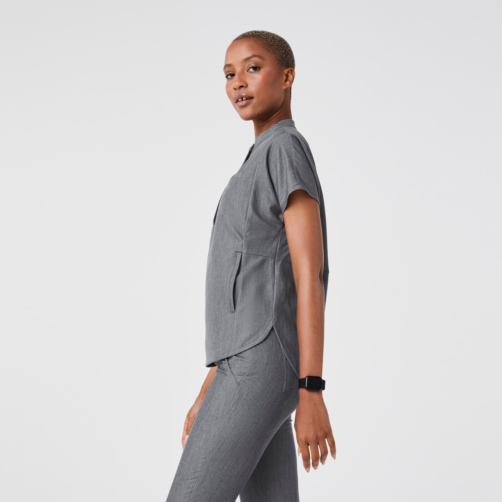 Montex Relaxed Scrub Top - Graphite