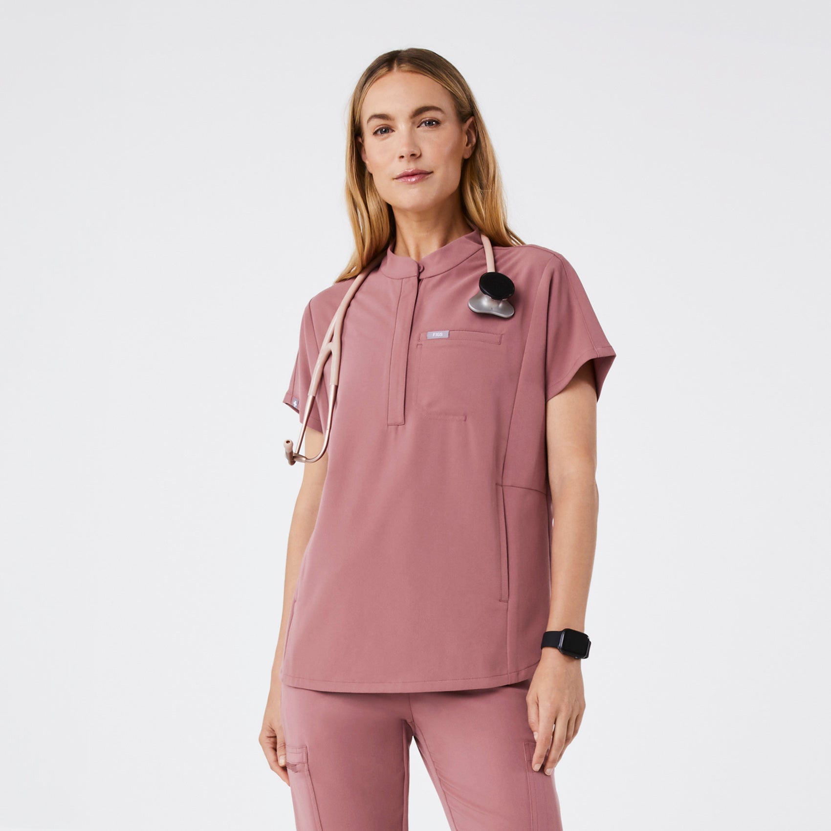 Montex Relaxed Scrub Top - Mauve