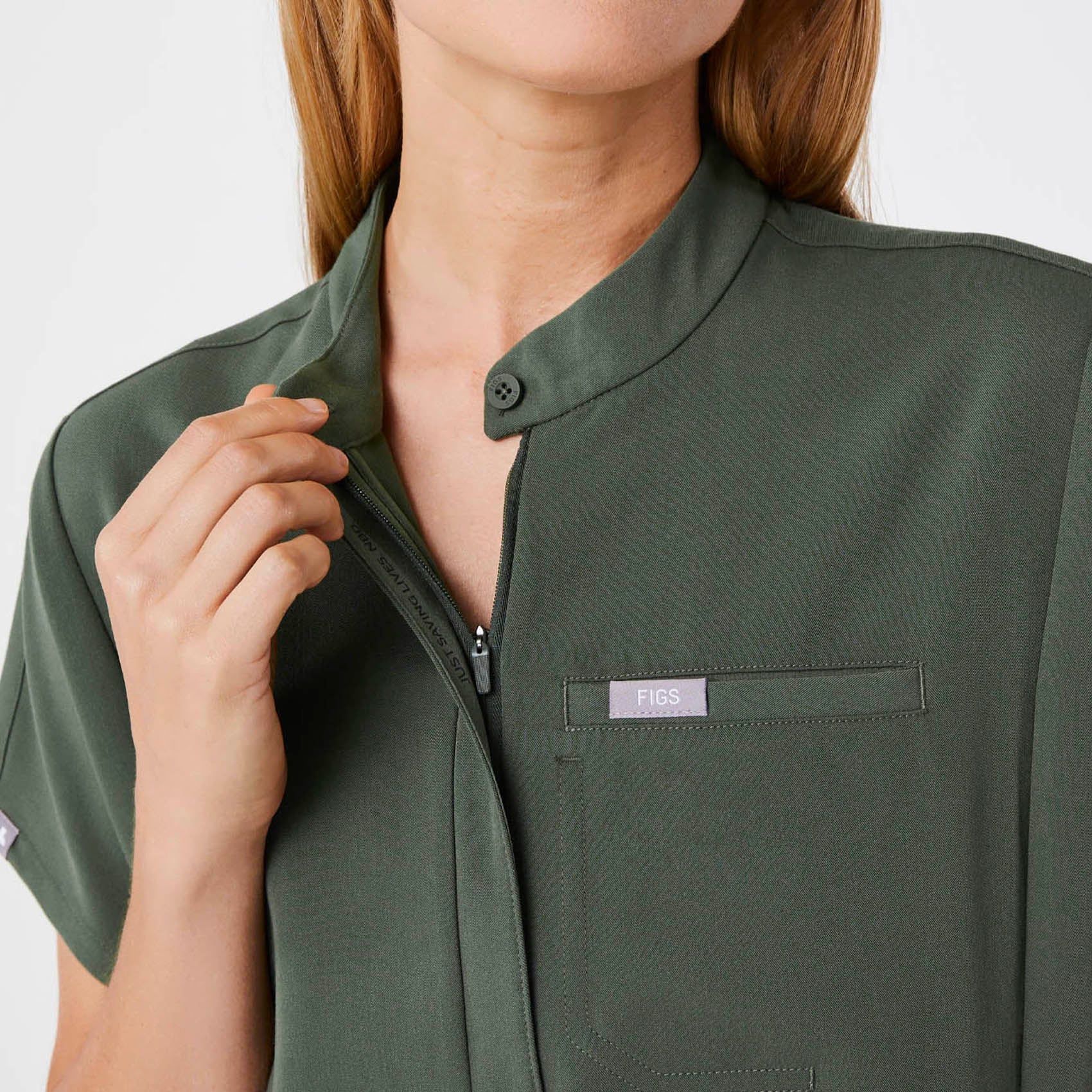 Montex Relaxed Scrub Top - Moss