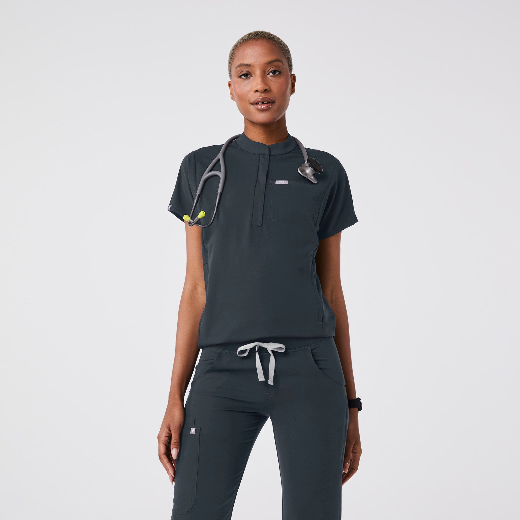 Montex Relaxed Scrub Top - Dark Harbor