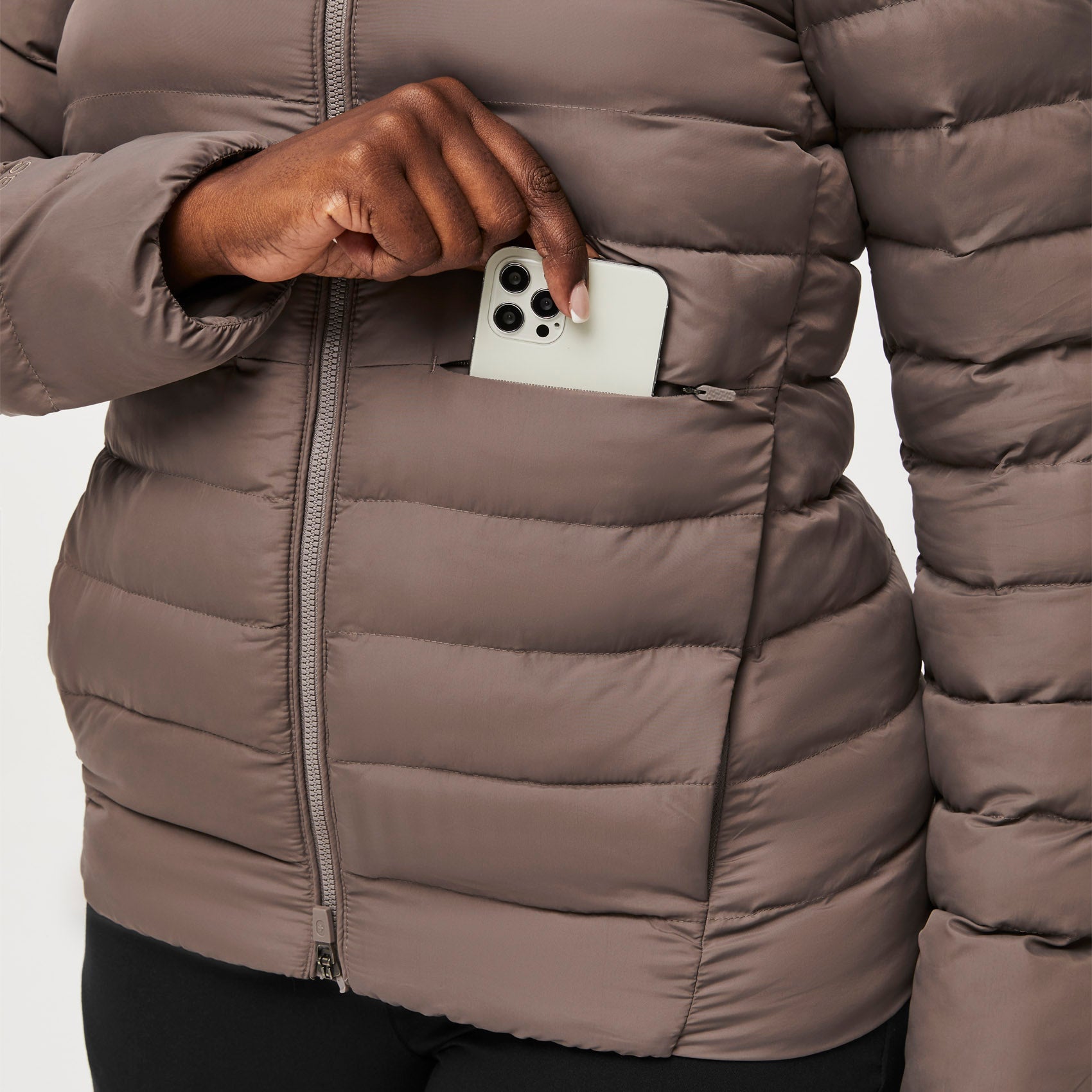 Packable Puffer Jacket - Cacao