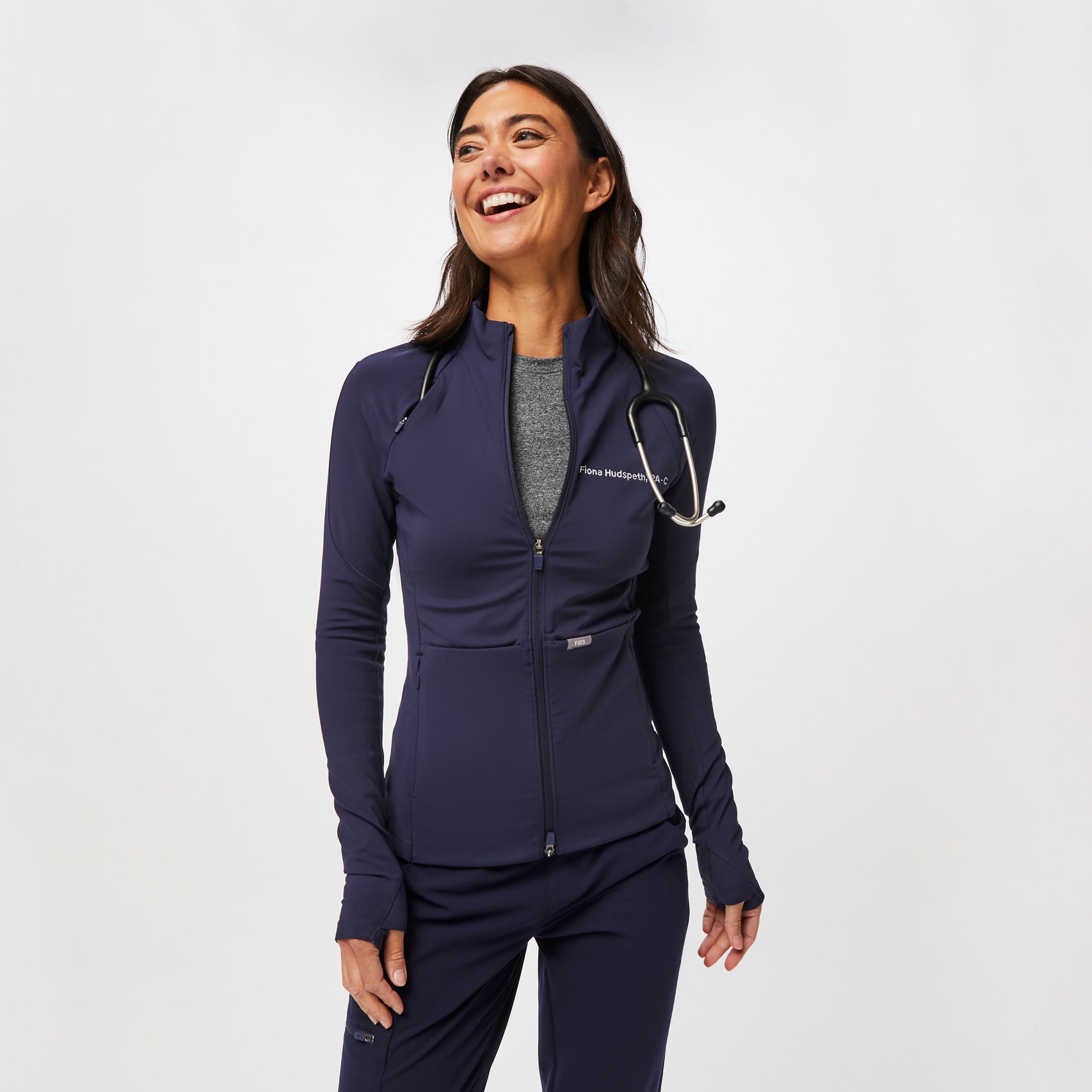 ContourKnit Scrub Jacket™ - Navy