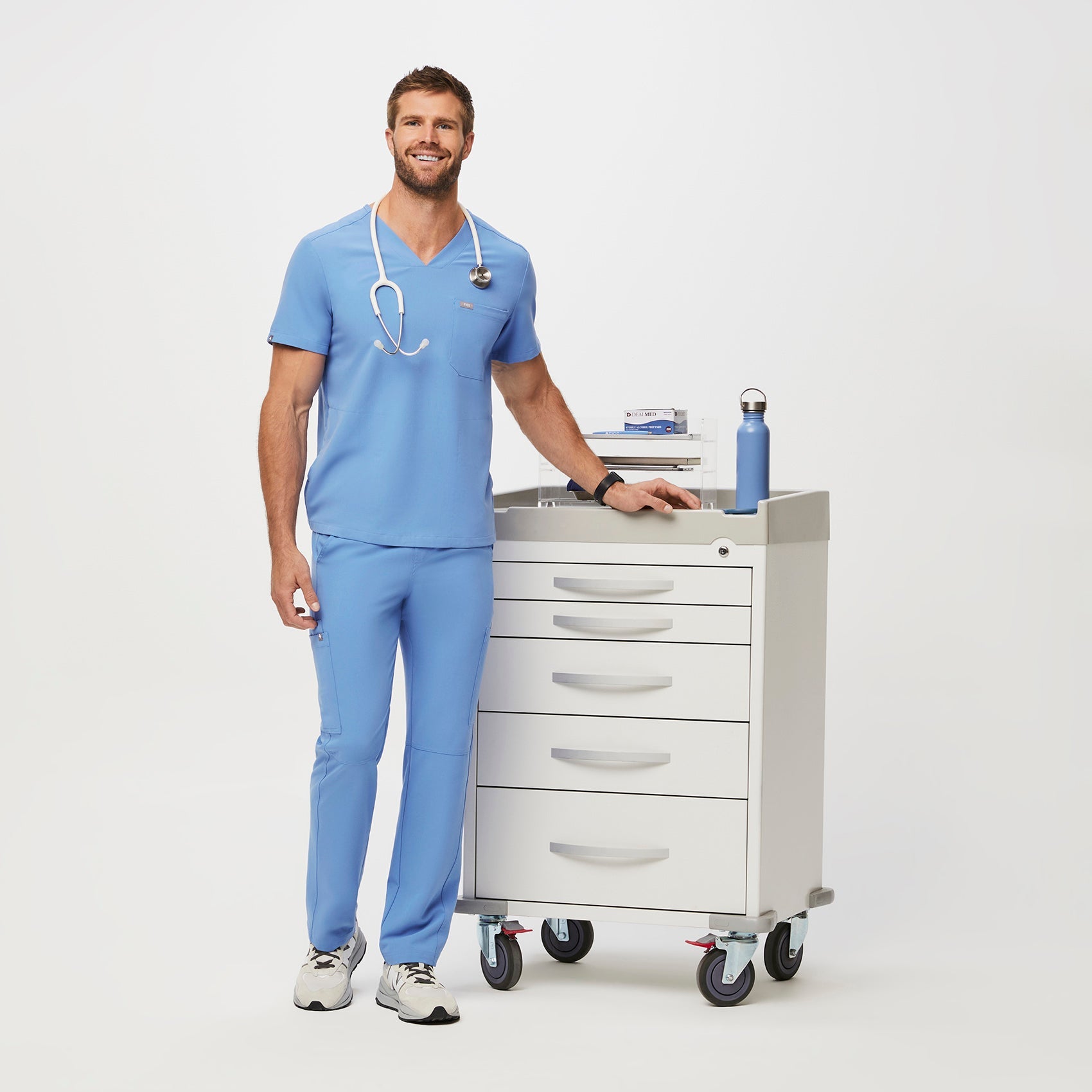 Chisec Scrub Top™ - Ceil Blue