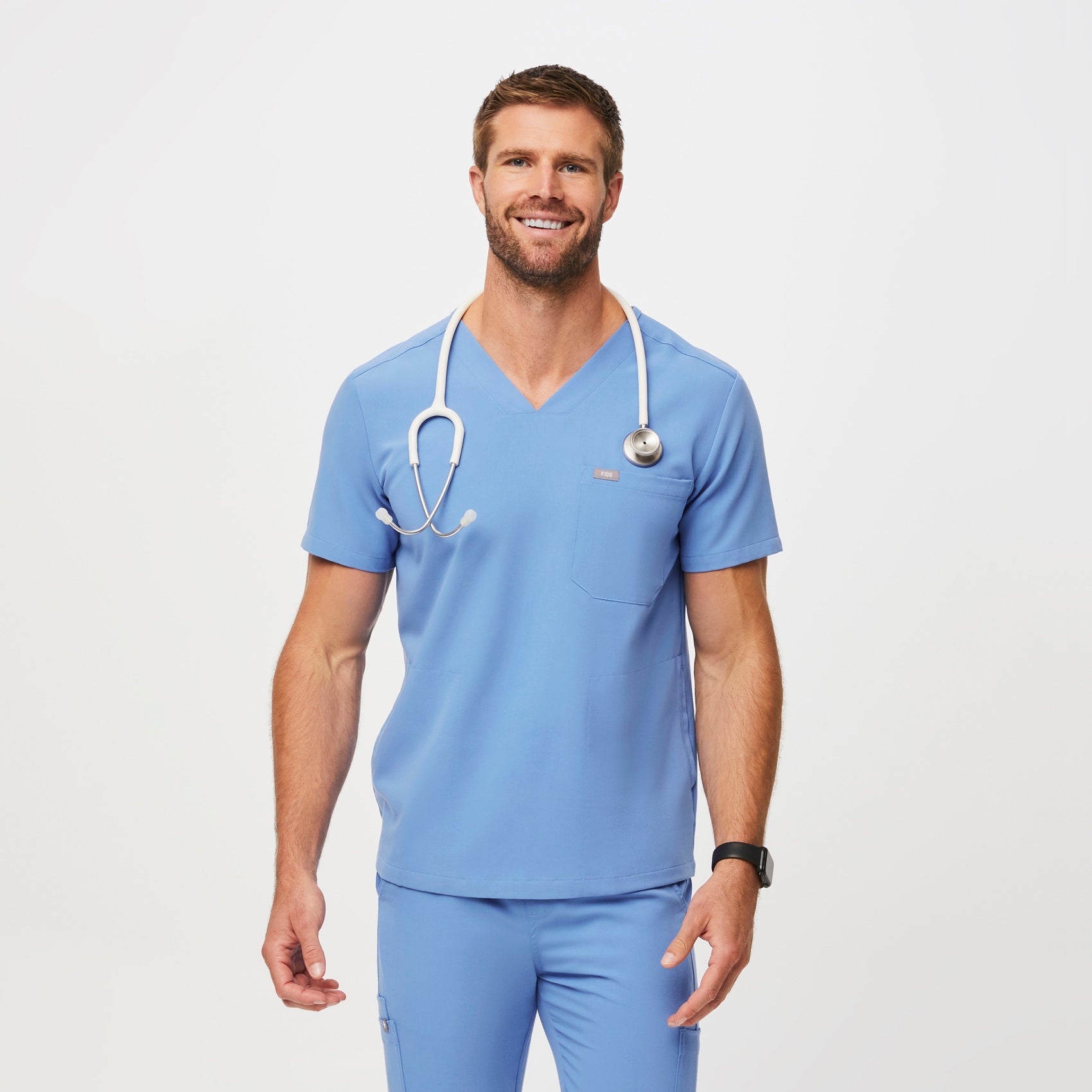 Chisec Scrub Top™ - Ceil Blue
