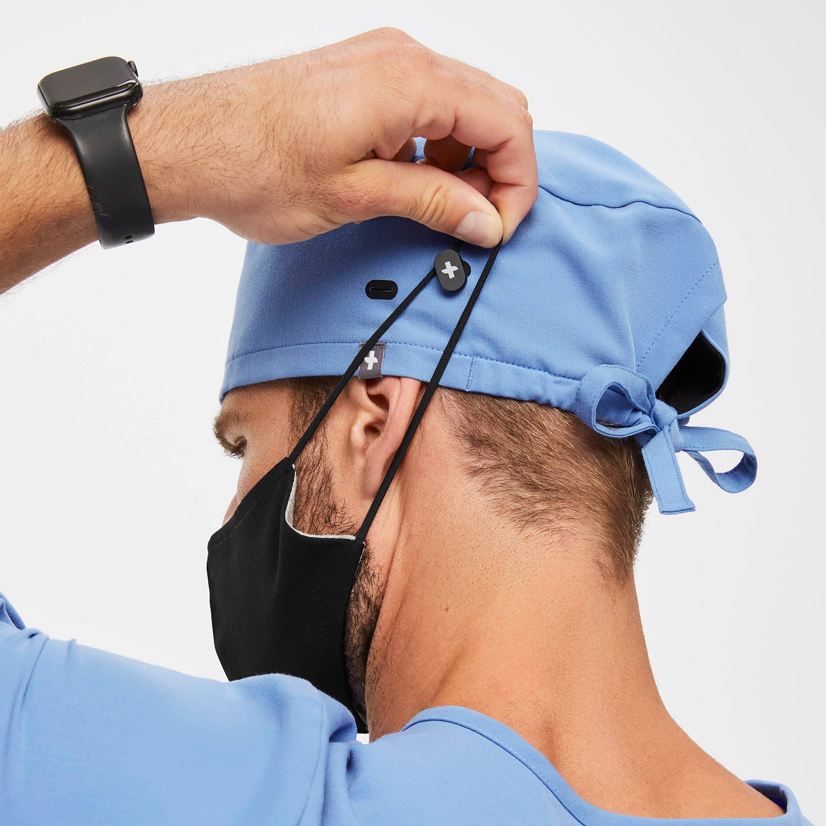 FIGS Scrub Cap With Buttonholes - Ceil Blue