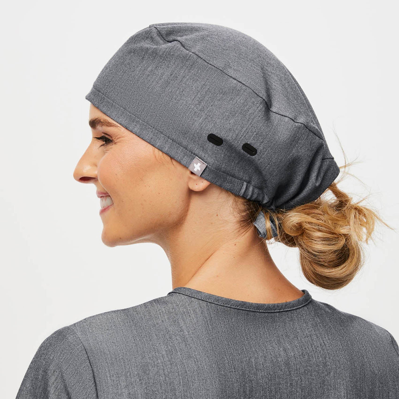 FIGS Scrub Cap With Buttonholes - Graphite