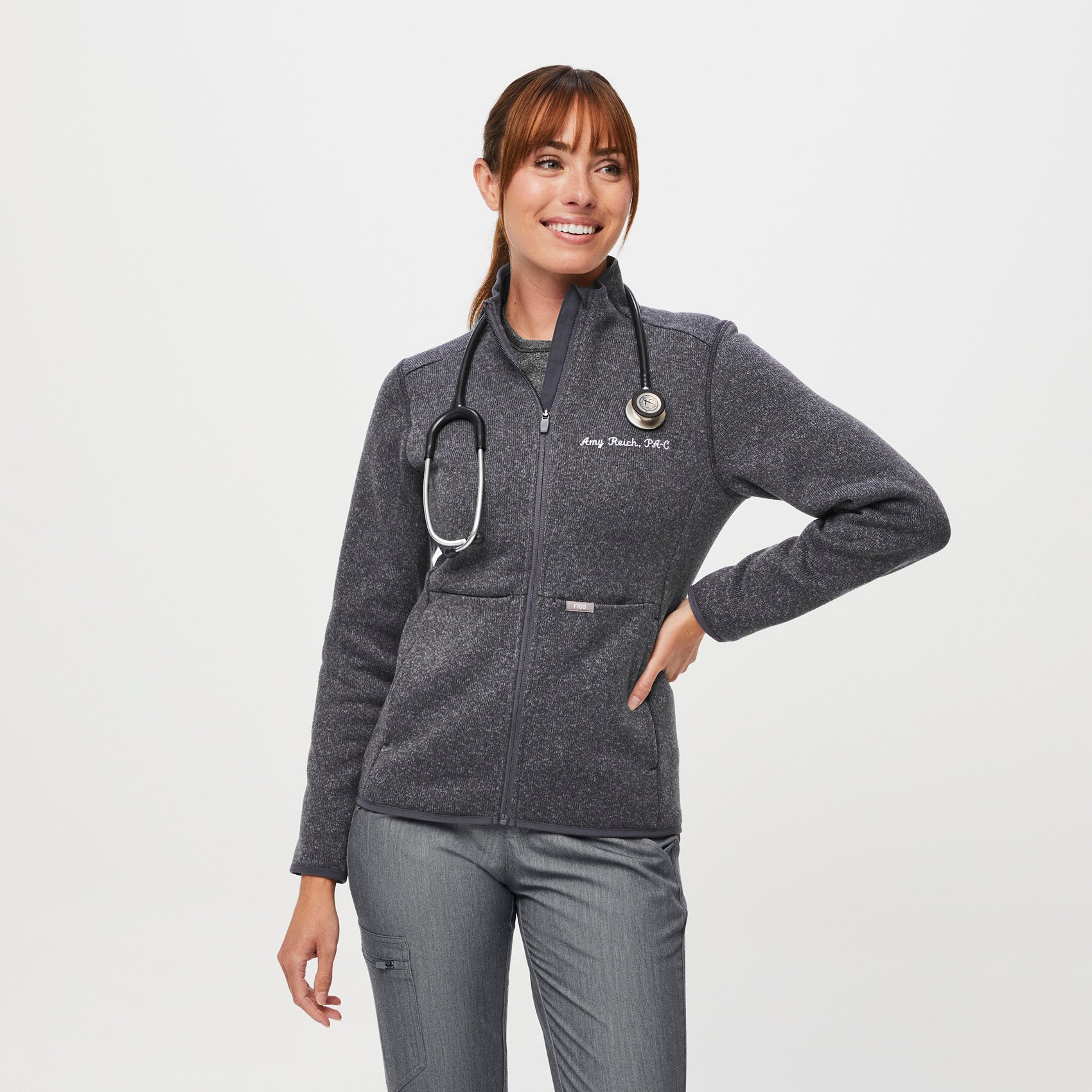 On-Shift Sweater-Knit Jacket™ - Heather Dark Charcoal