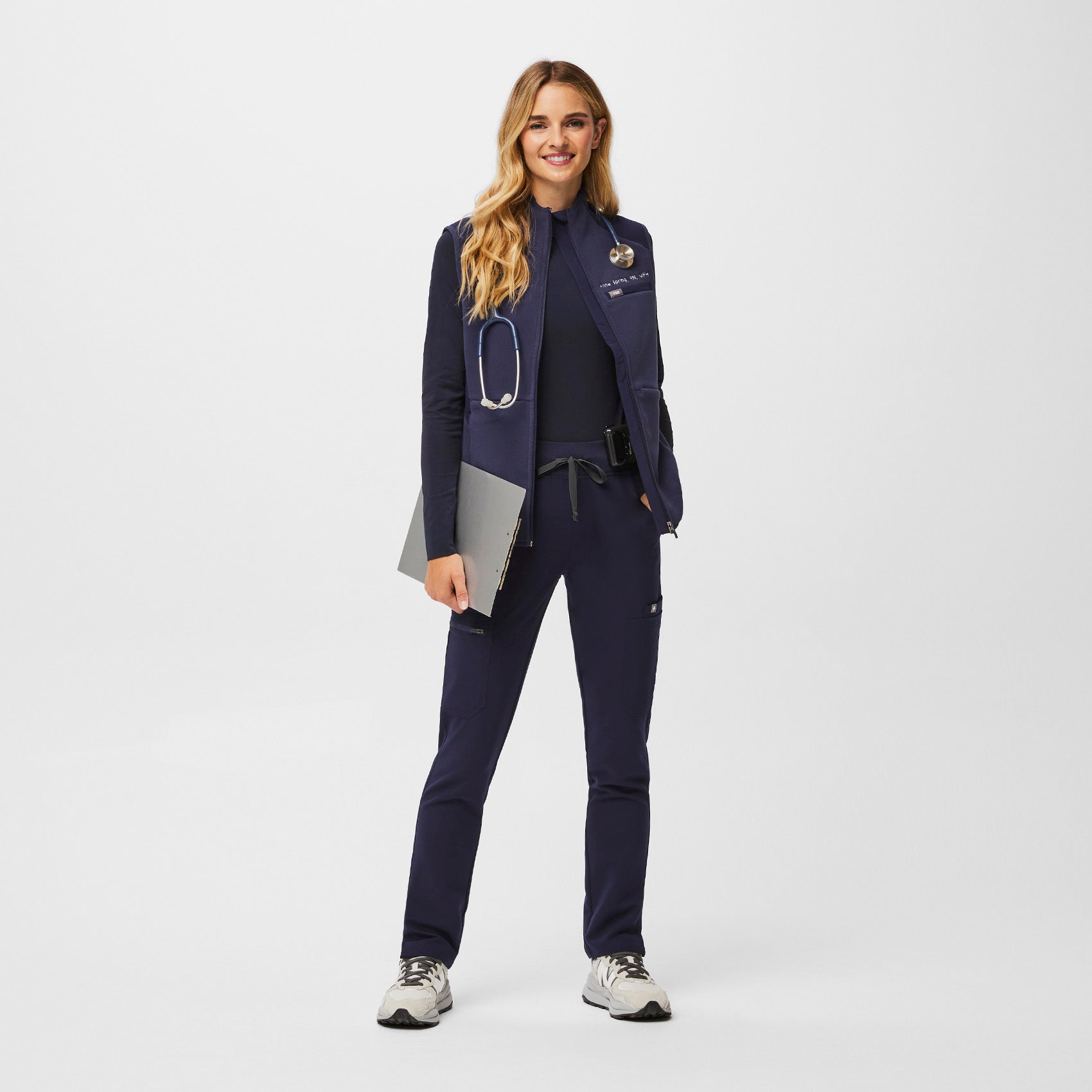 Yola High-Rise Slim Scrub Pant™ - Navy