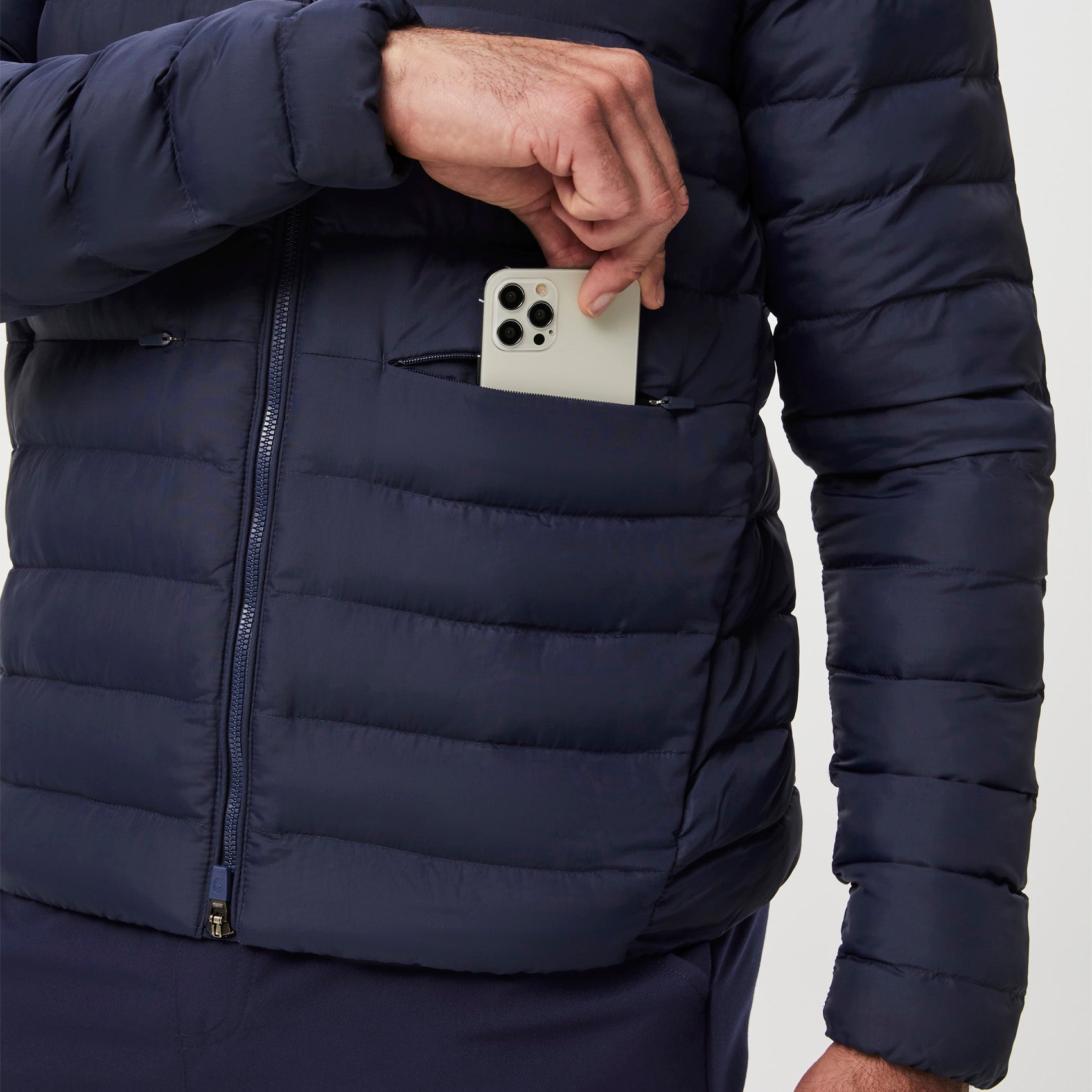 Packable Puffer Jacket - Navy