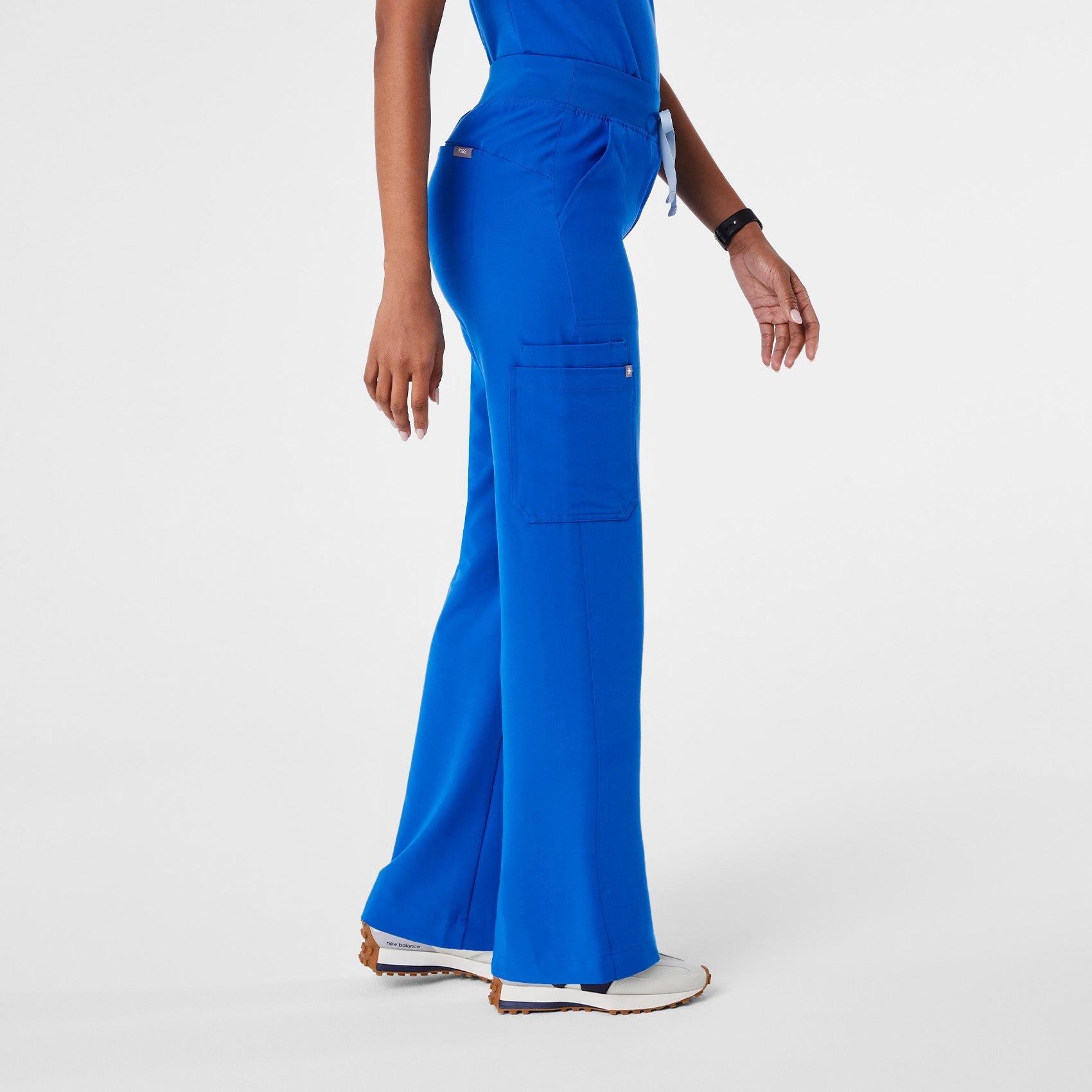 Isabel High-Rise Wide-Leg Scrub Pant - Royal Blue