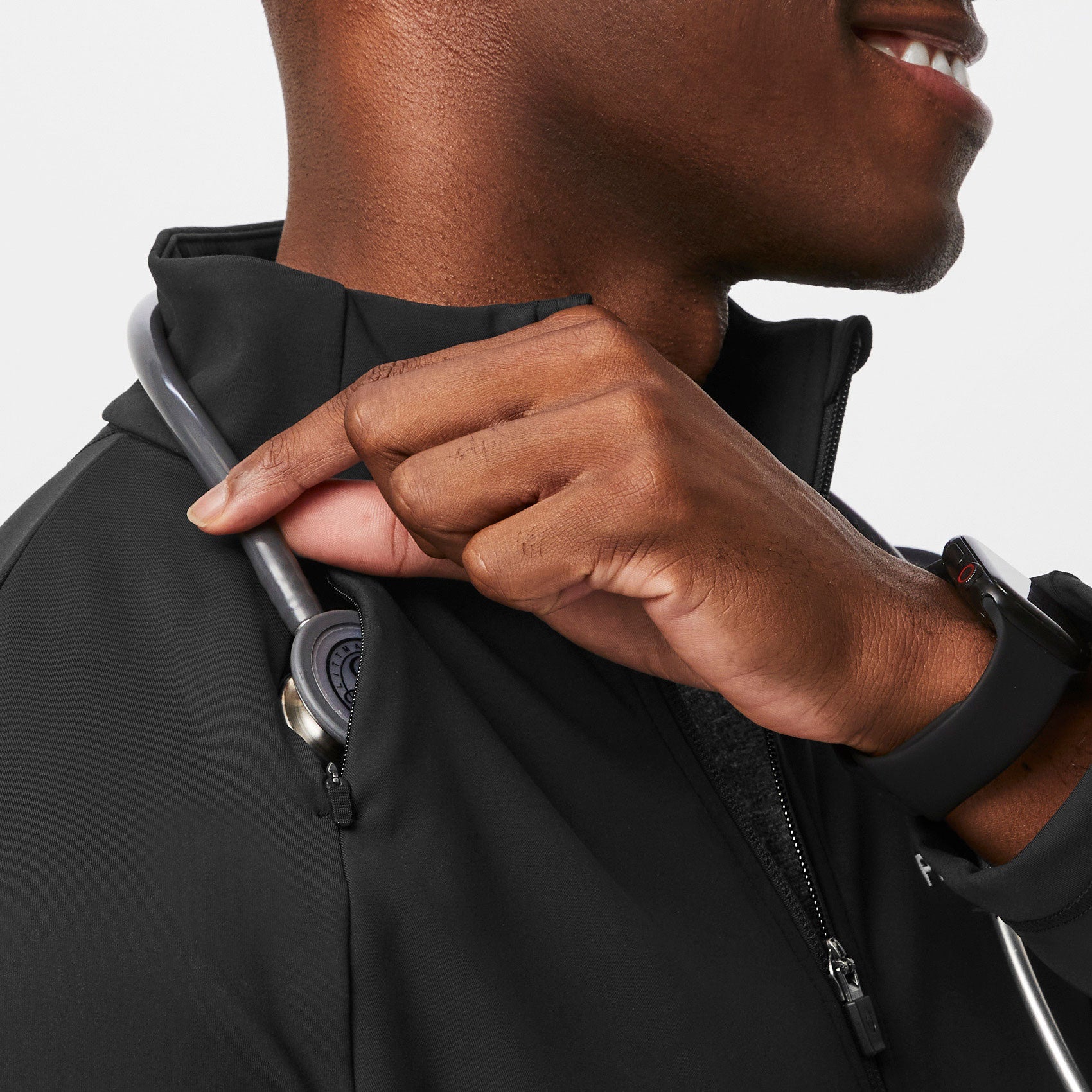 ContourKnit Scrub Jacket™ - Black
