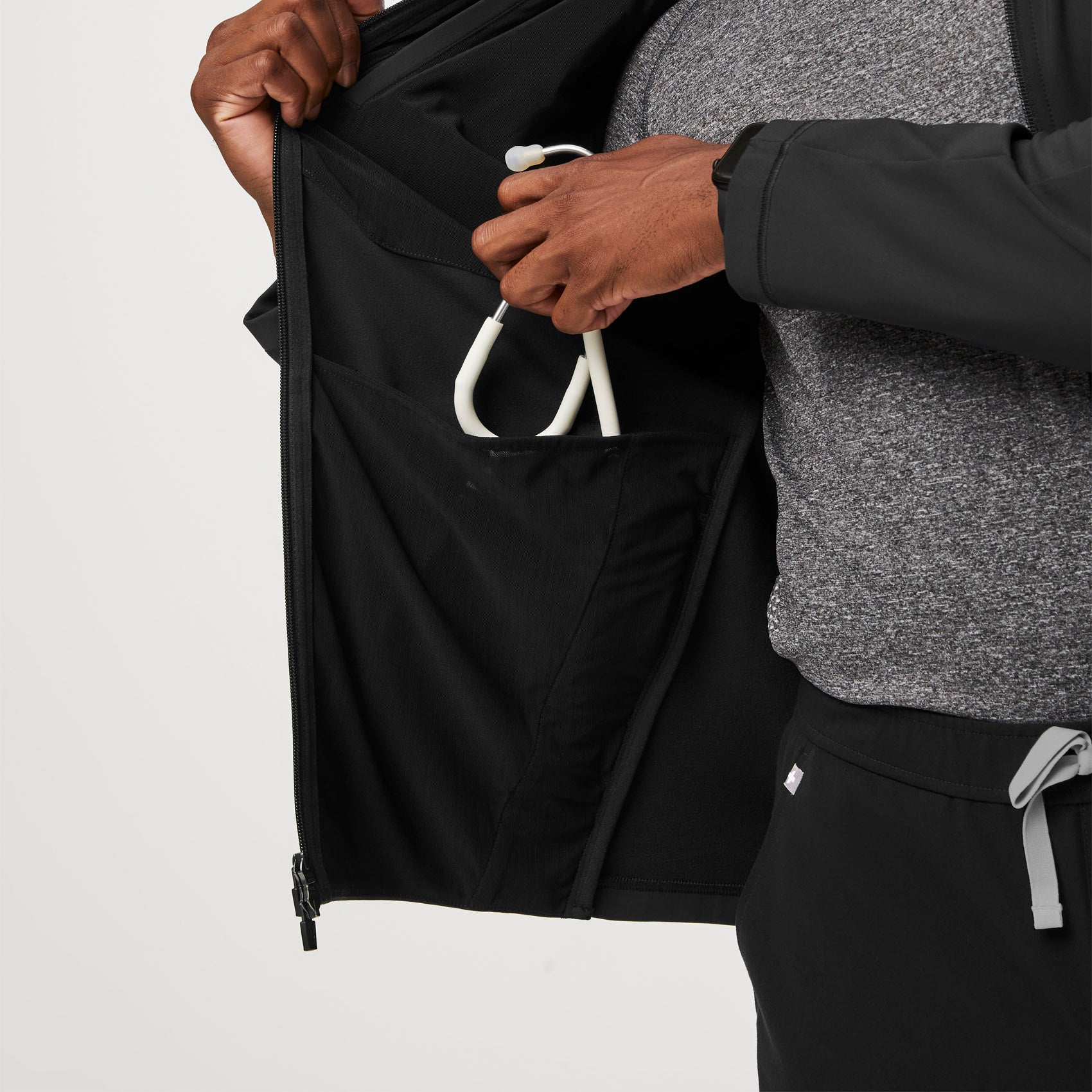 ContourKnit Scrub Jacket™ - Black