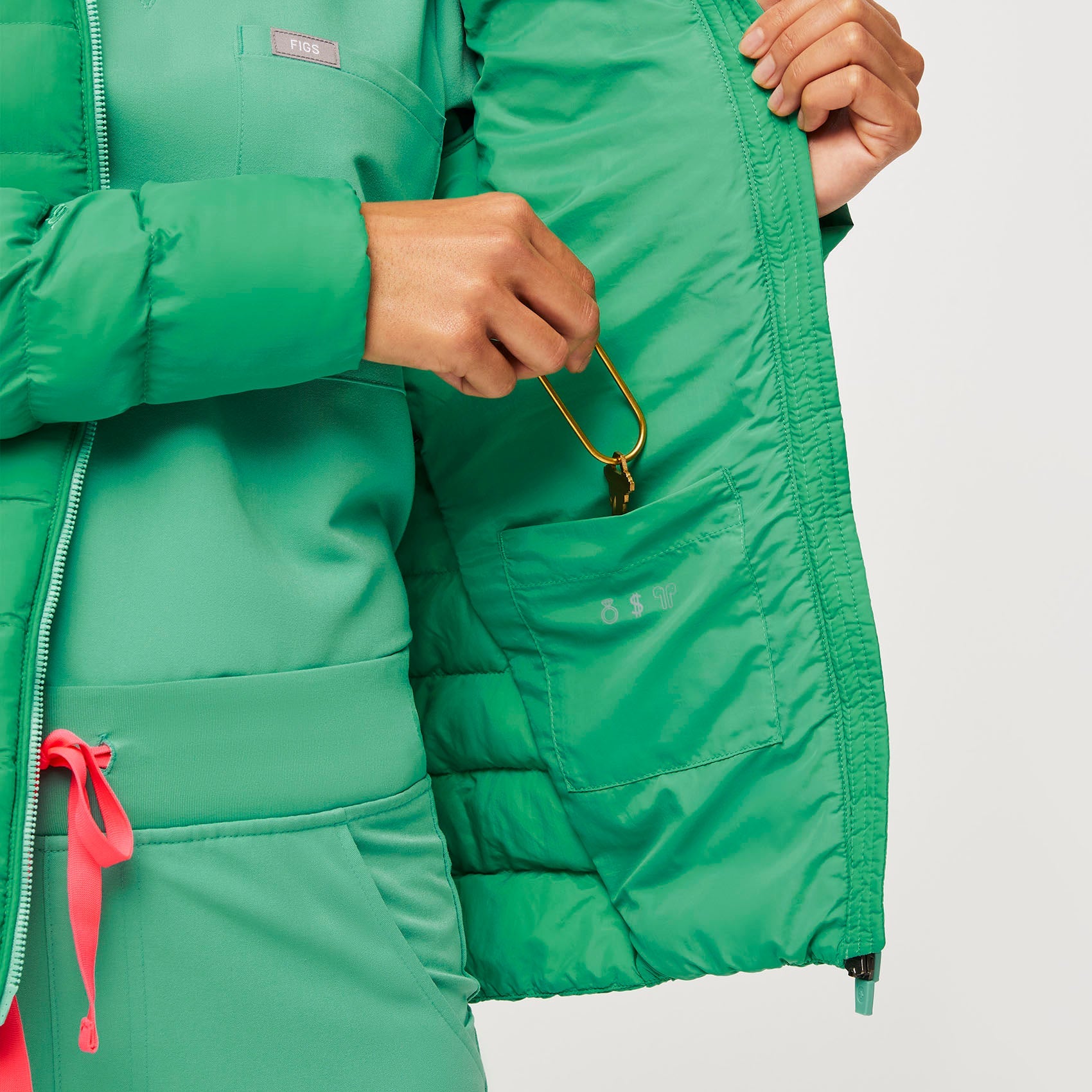 Packable Puffer Jacket - Surgical Green
