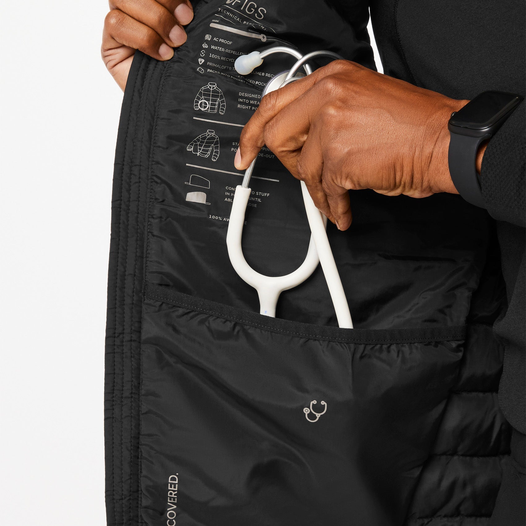Packable Puffer Vest - Black