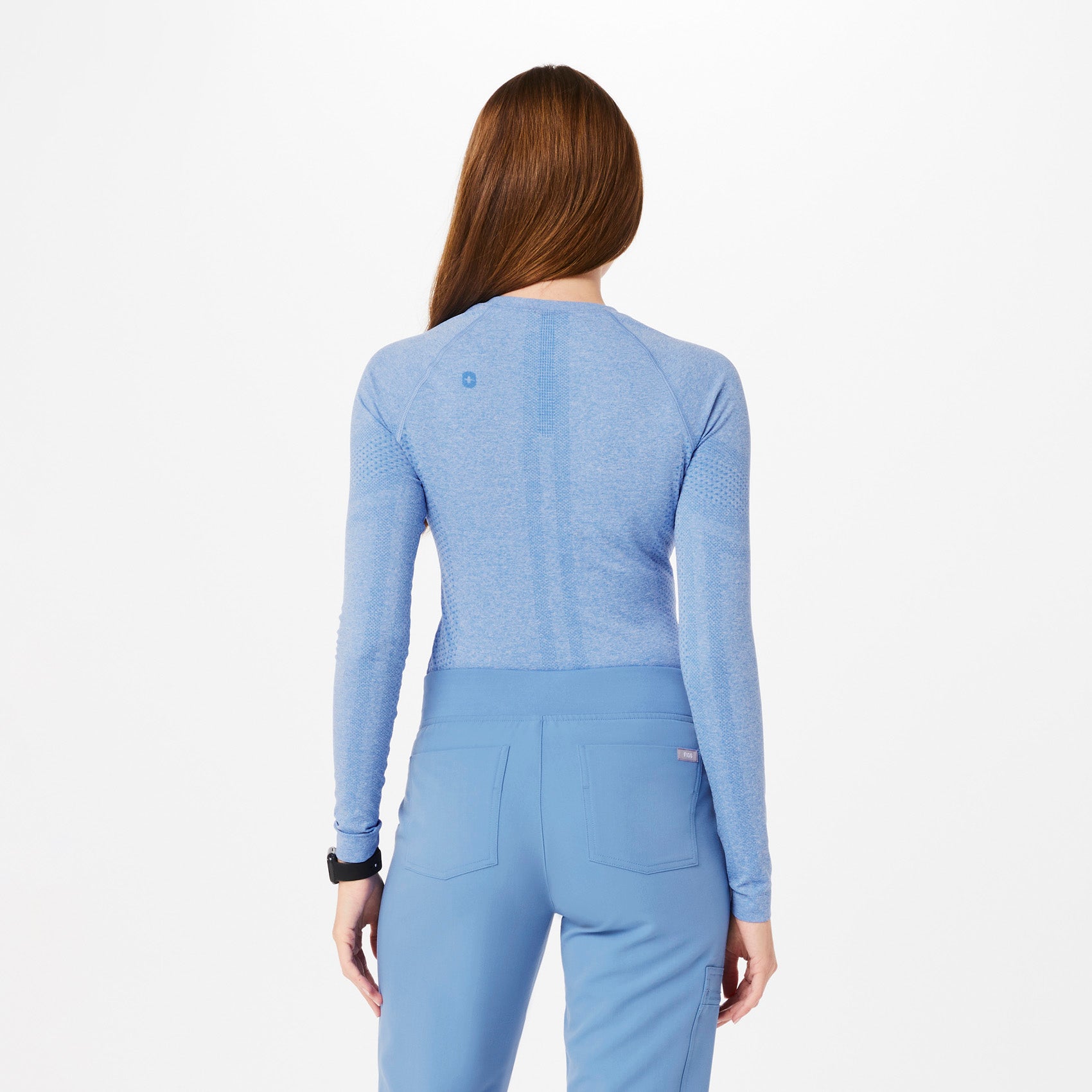 Salta Seamless Long-Sleeve Underscrub - Ceil Blue