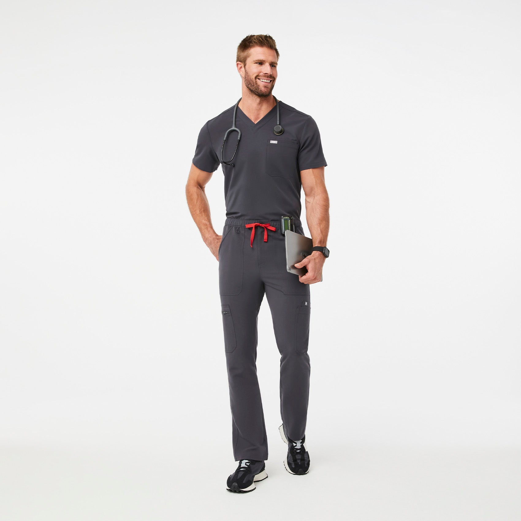 Leon Scrub Top™ - Charcoal