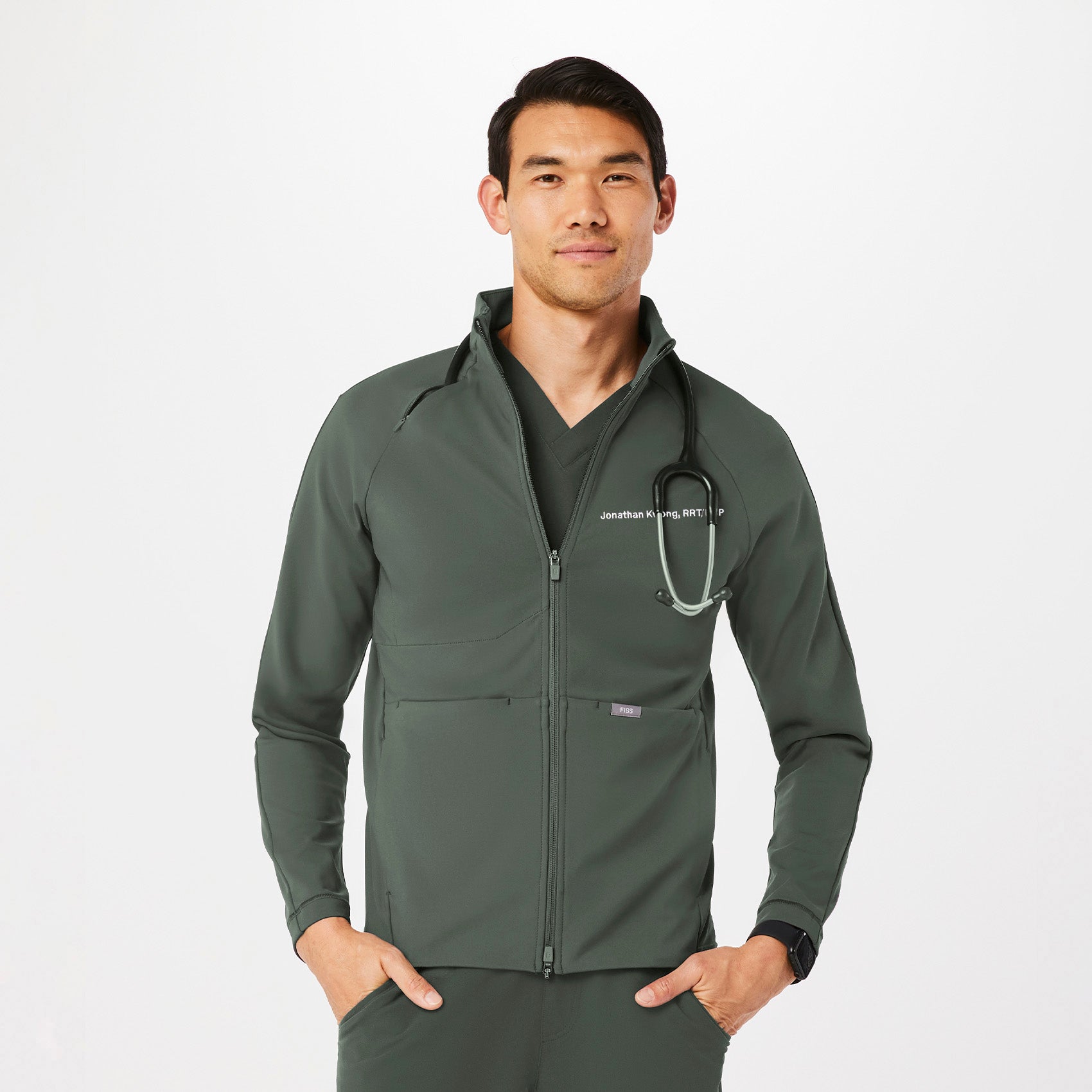 ContourKnit Scrub Jacket™ - Moss