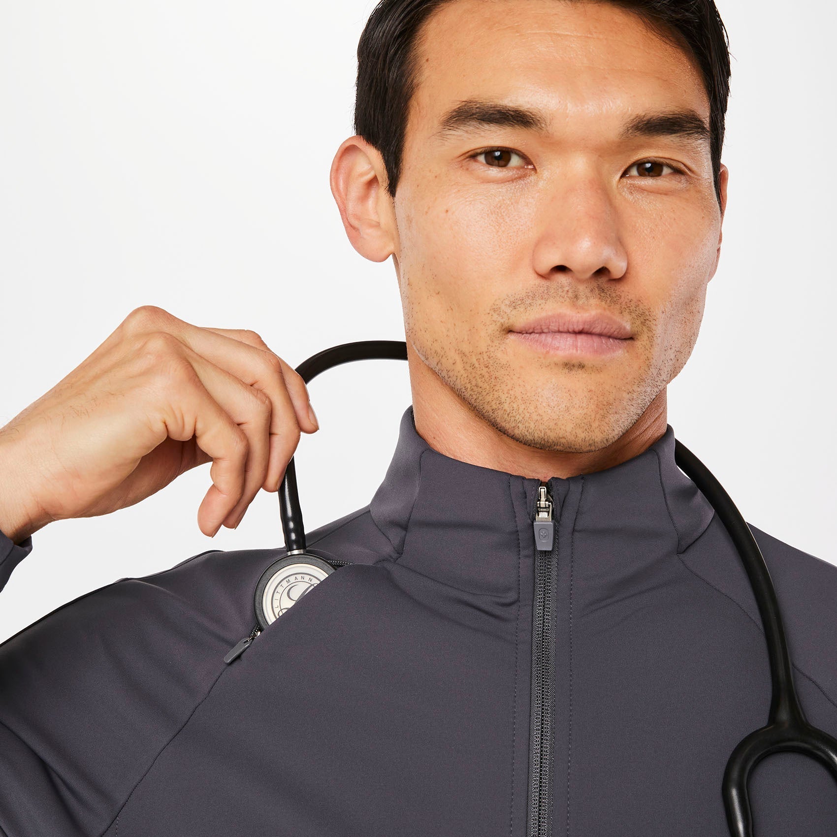ContourKnit Scrub Jacket™ - Charcoal