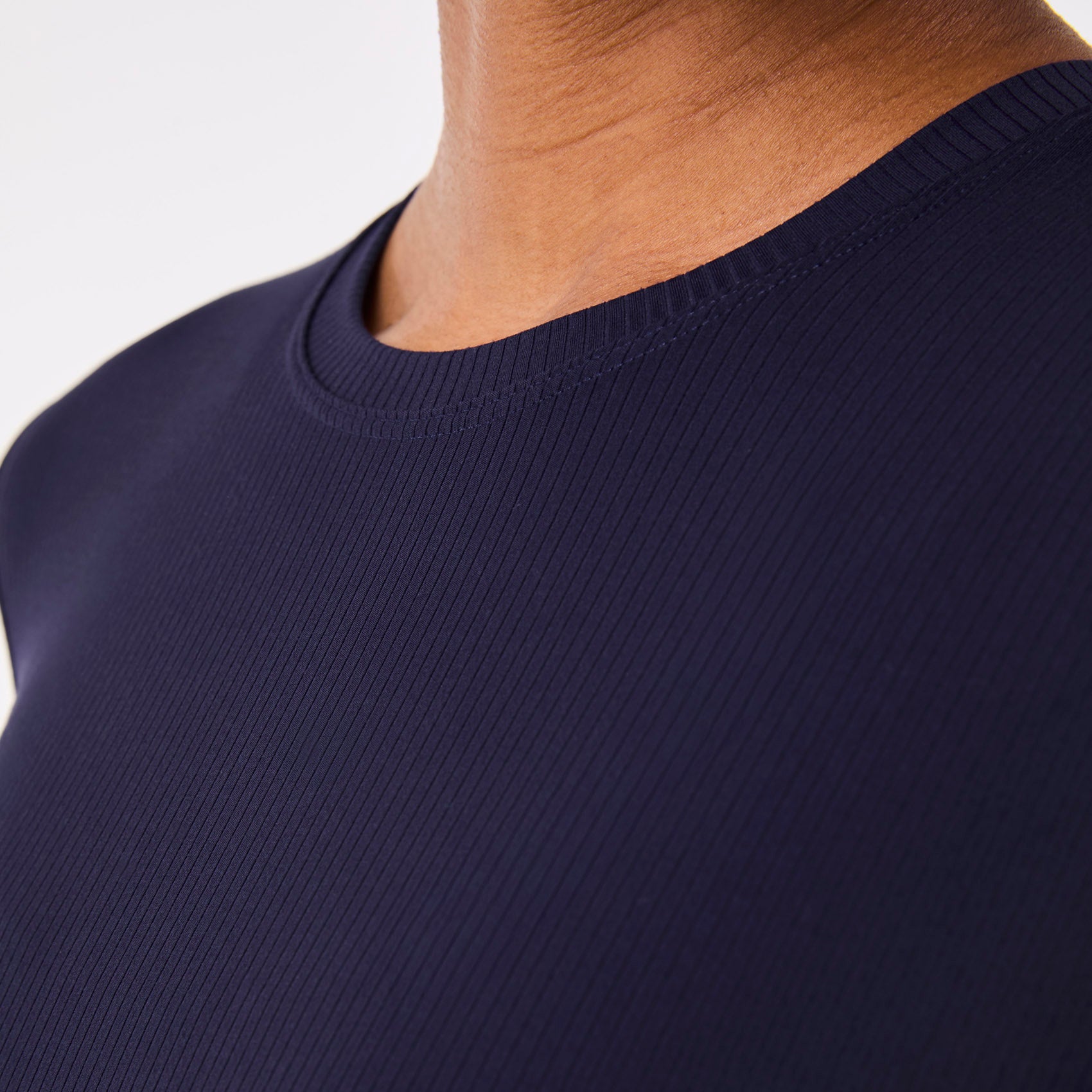 Palmer Ribbed Long-Sleeve Underscrub - Navy