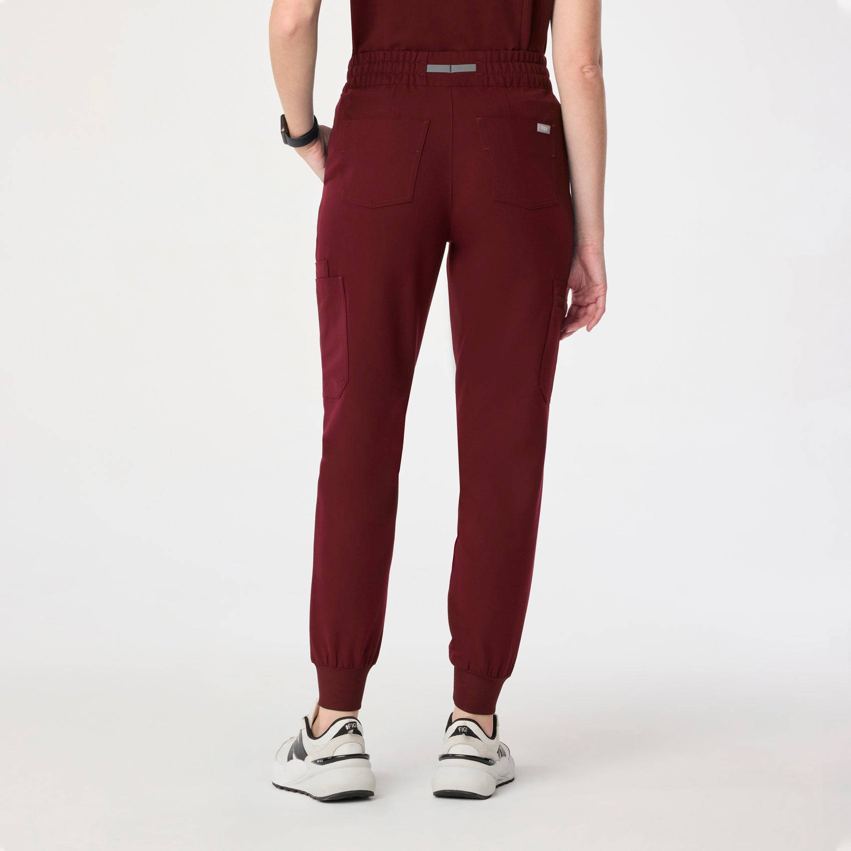 Uman High-Rise Jogger Scrub Pant - Burgundy