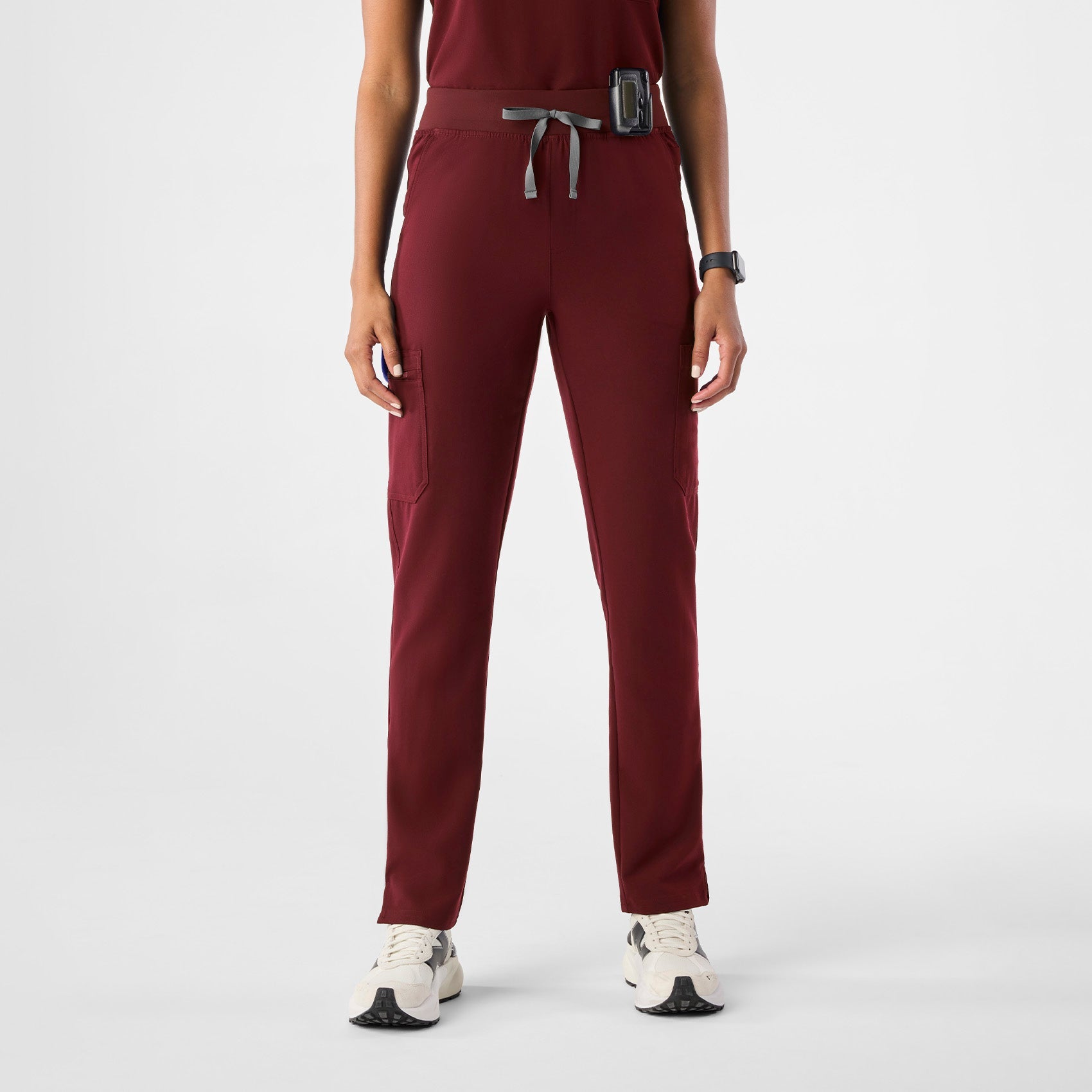 Yola High-Rise Slim Scrub Pant™ - Burgundy