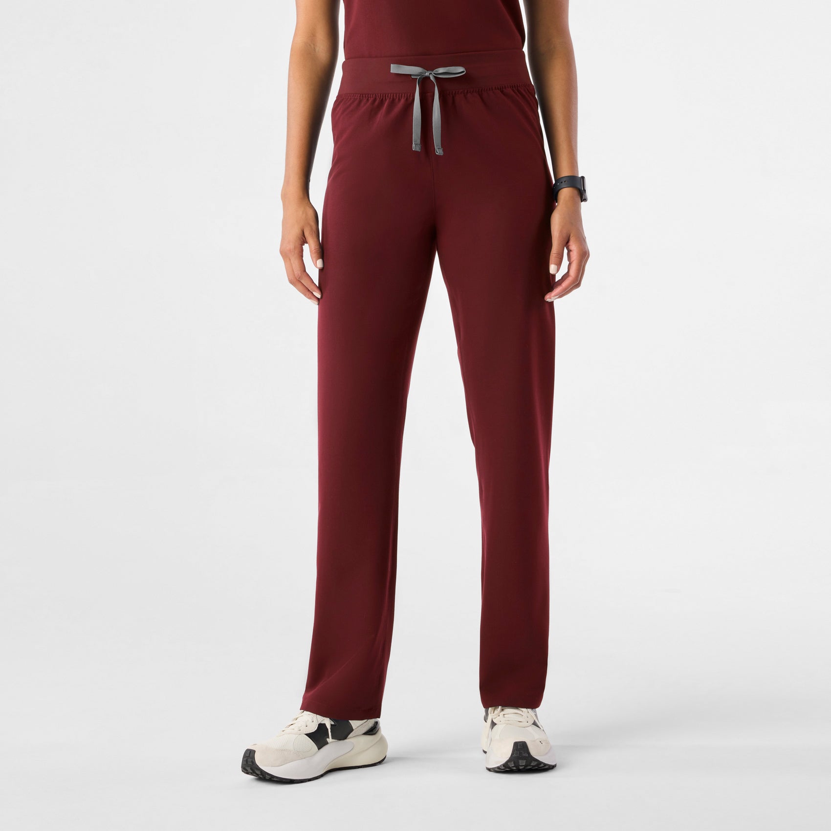 Livingston High-Rise Straight-Leg Scrub Pant™ - Burgundy