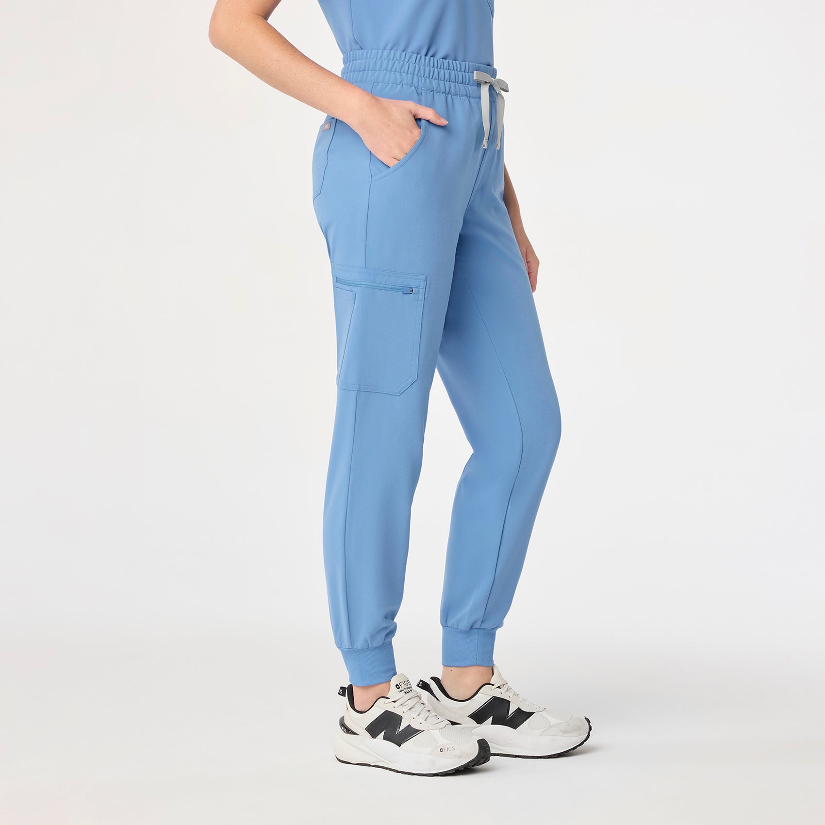 Uman High-Rise Jogger Scrub Pant - Ceil Blue