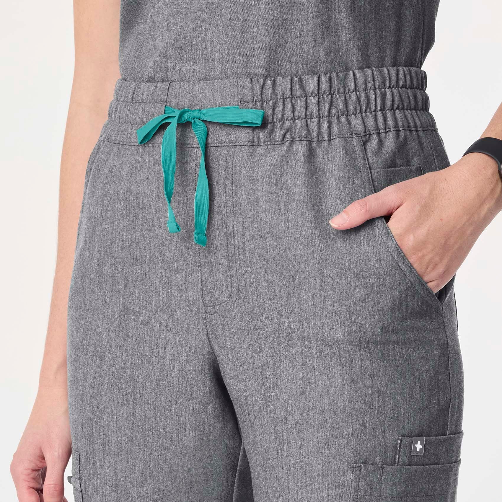 Dowa High-Rise Straight-Leg Scrub Pant - Graphite