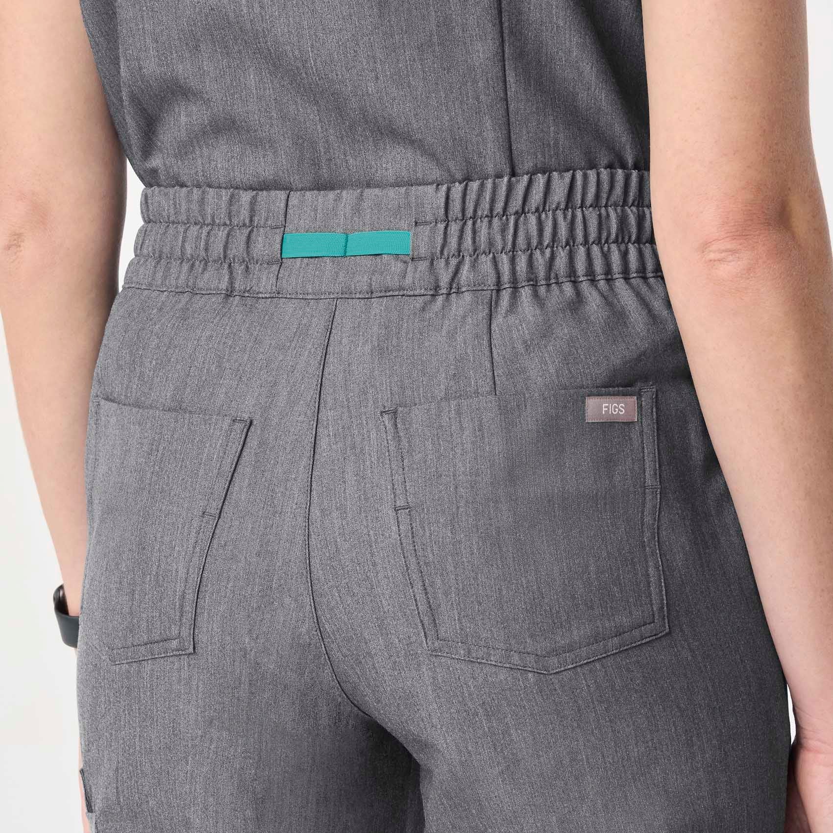 Dowa High-Rise Straight-Leg Scrub Pant - Graphite