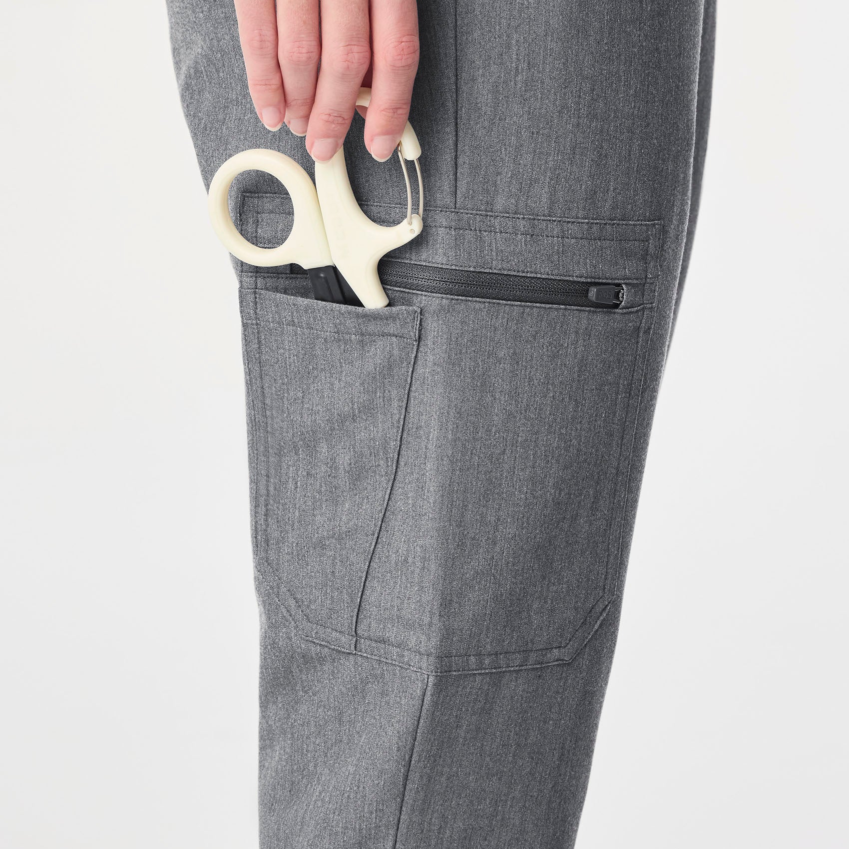 Dowa High-Rise Straight-Leg Scrub Pant - Graphite