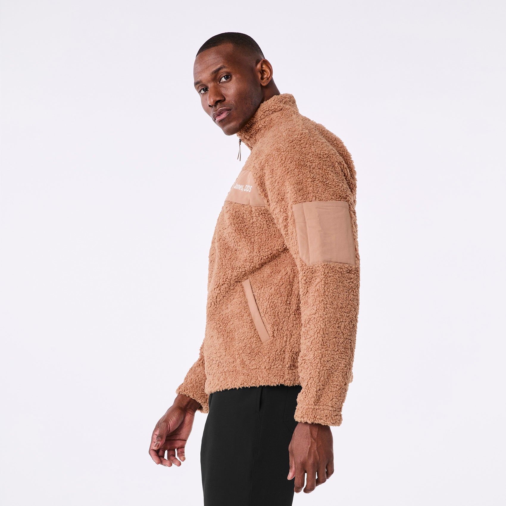High-Pile Fleece Bomber Jacket - Macchiato