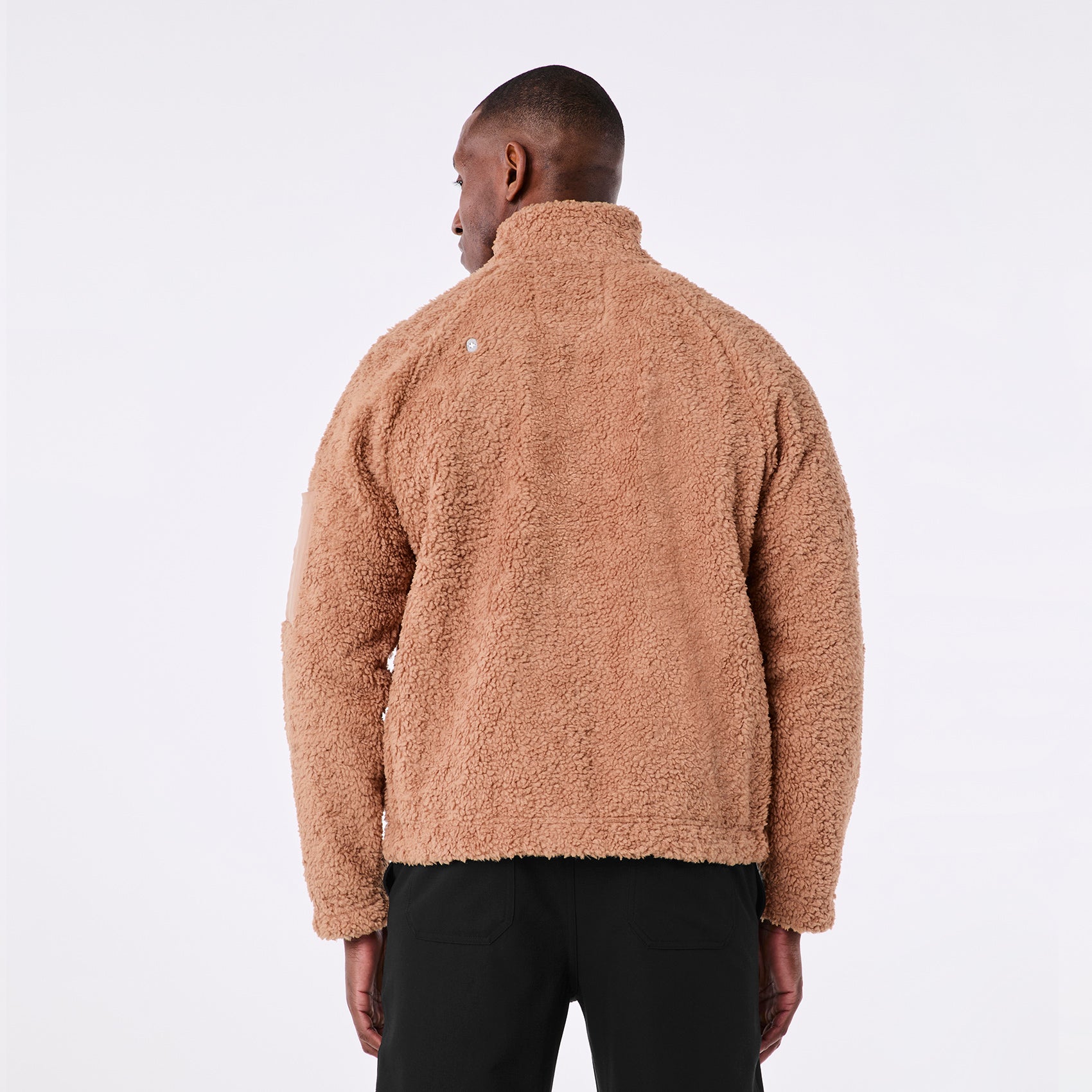 High-Pile Fleece Bomber Jacket - Macchiato