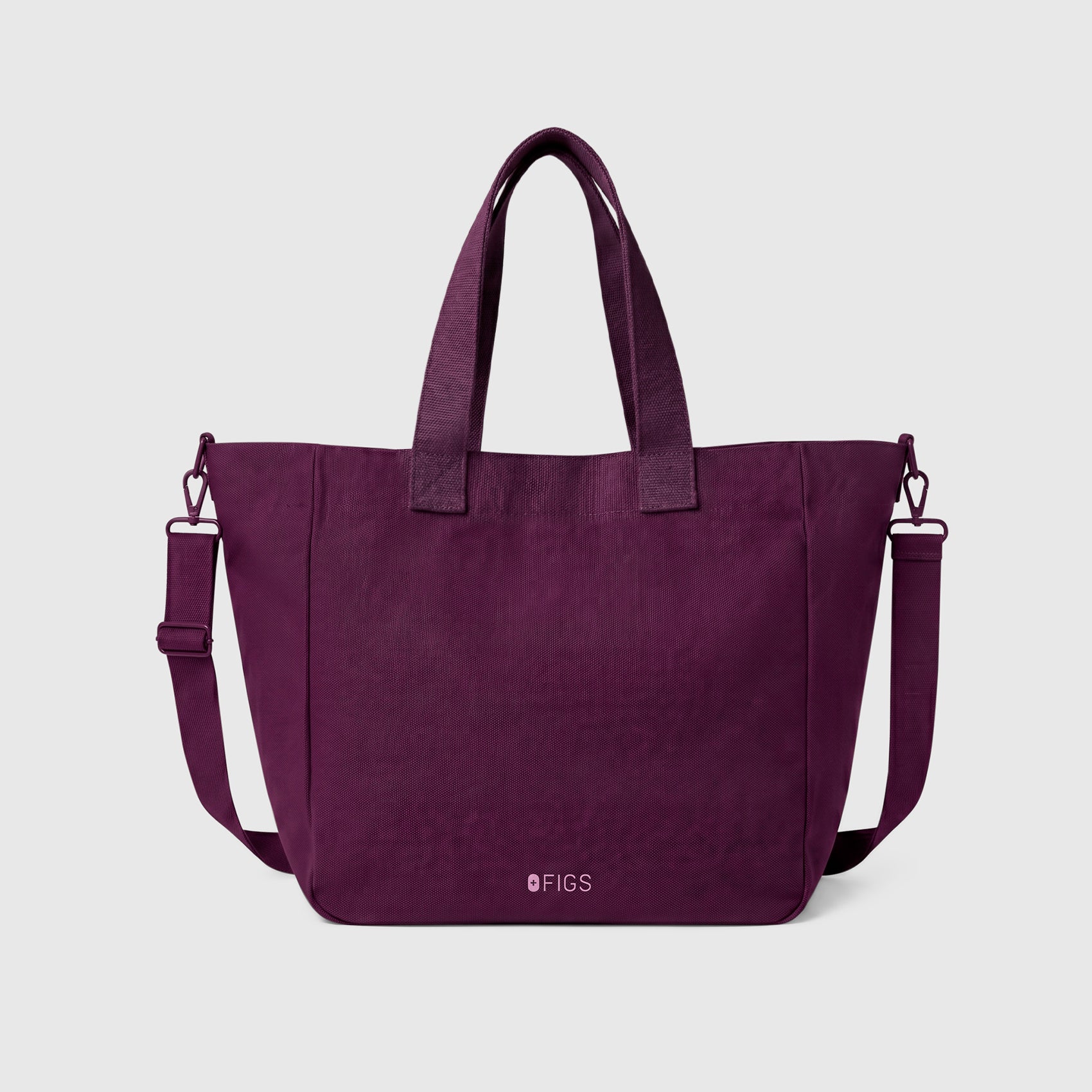 A Very Large Needle Detachable Strap Tote - Deep Purple