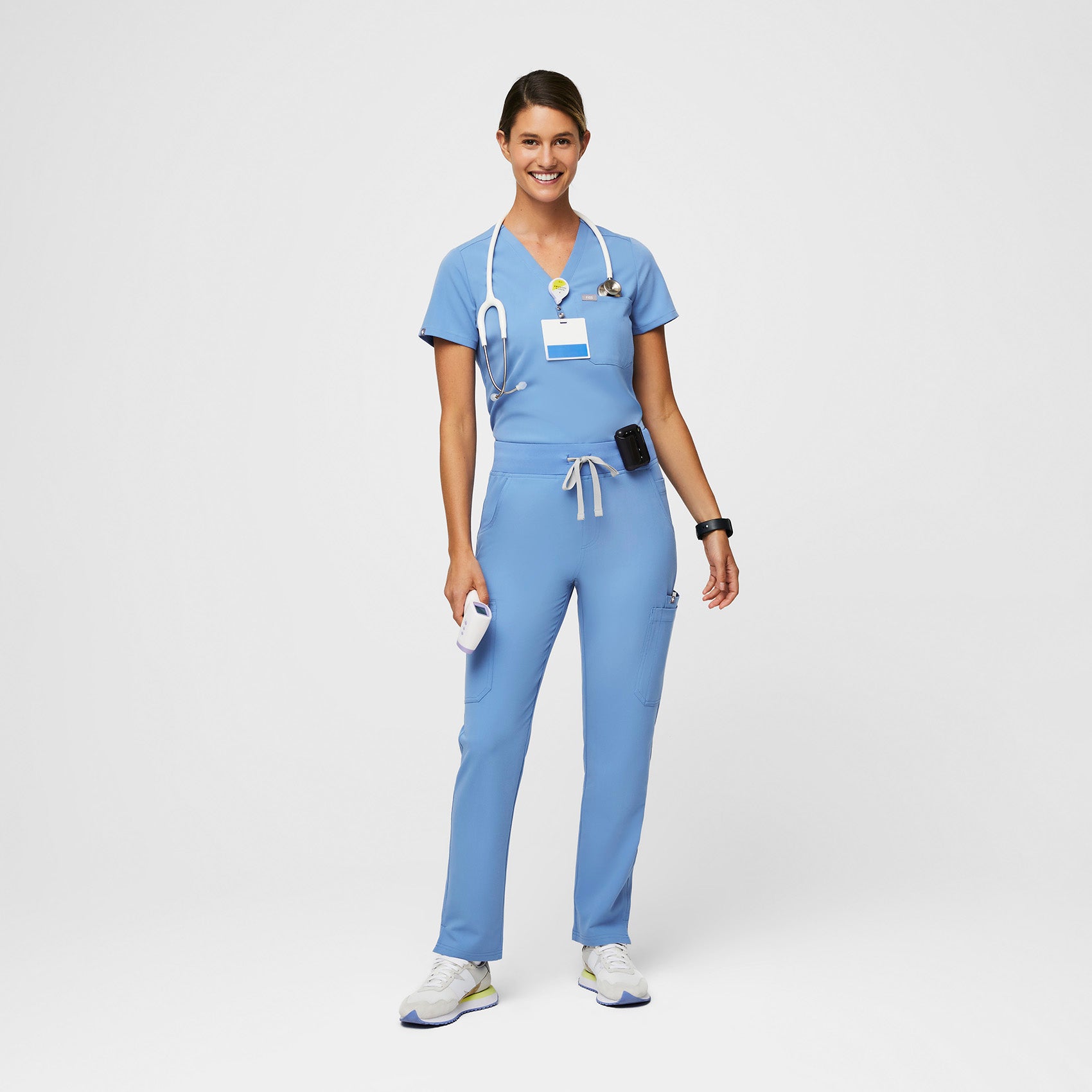 Yola High-Rise Slim Scrub Pant™ - Ceil Blue