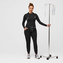 Salta Seamless Long-Sleeve Underscrub - Black