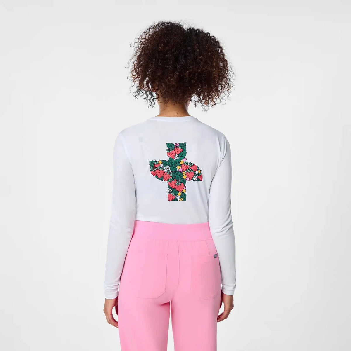 Spring White Long-Sleeved Underscrub