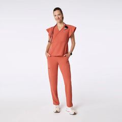 Eveleigh Slim Peplum Scrub Top