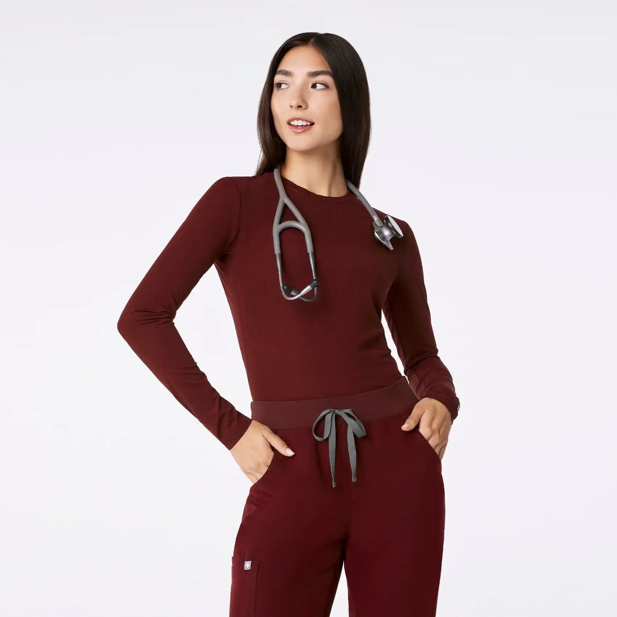 Palmer Ribbed Long-Sleeved Underscrub