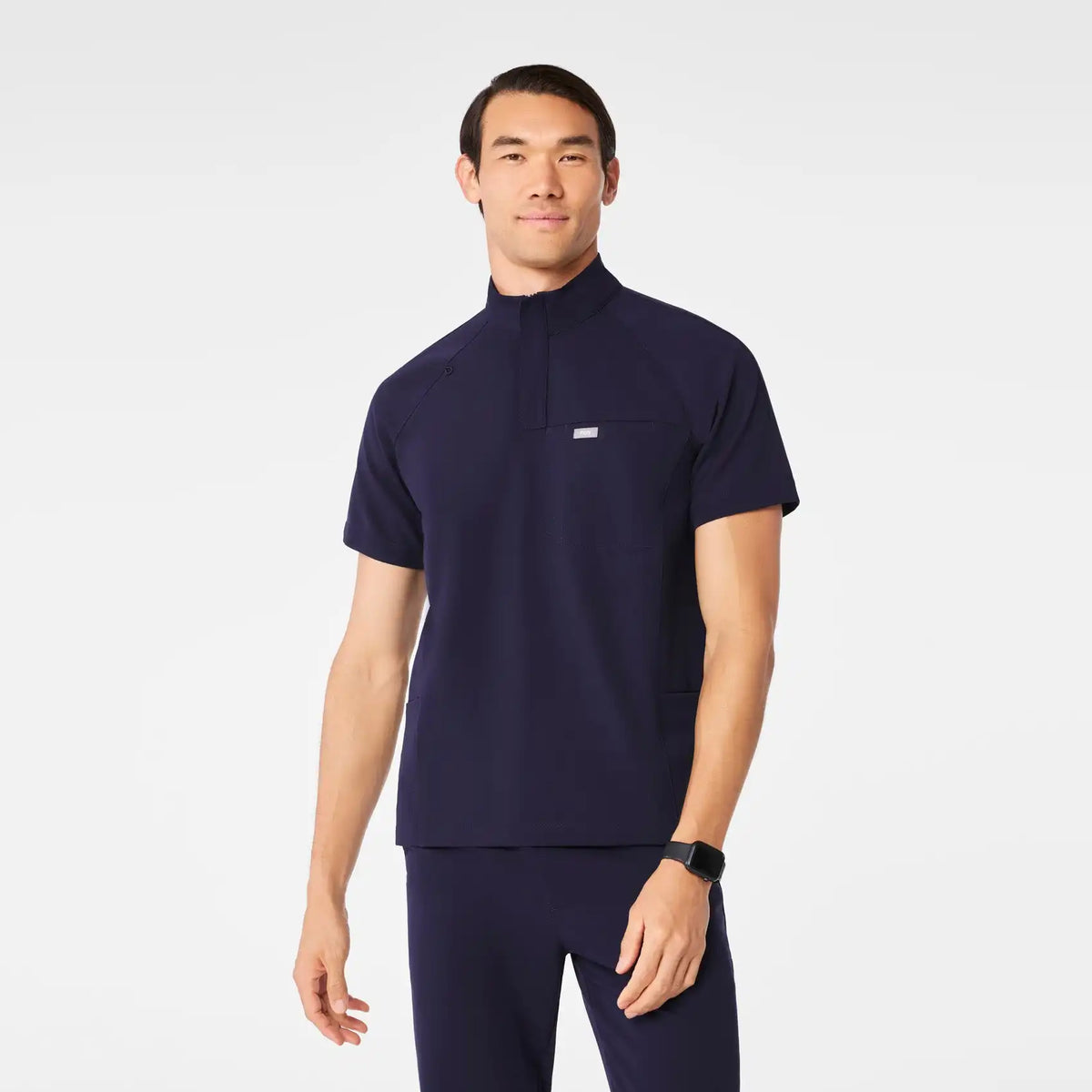 Timmons Mock-Neck Scrub Top